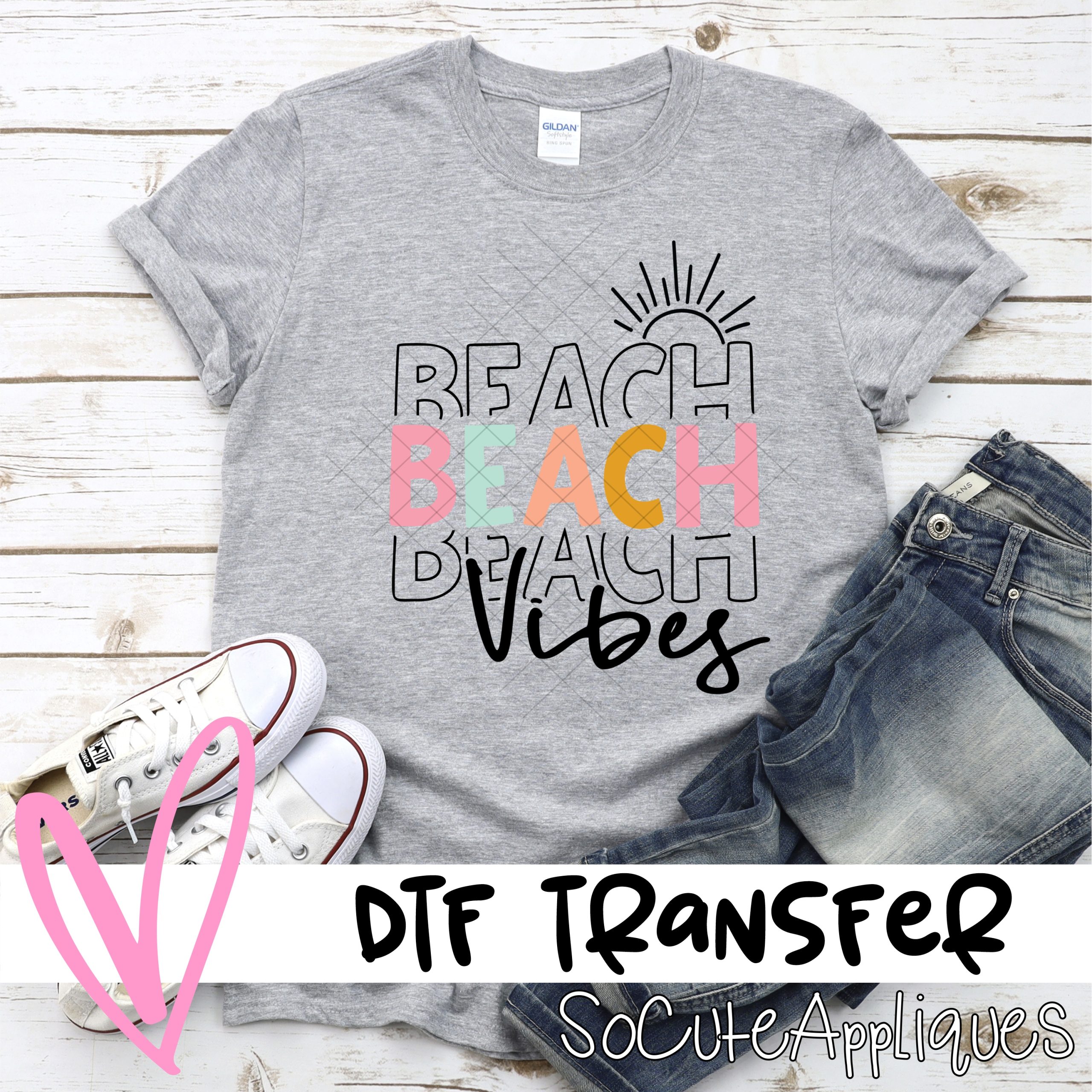Beach beach beach VIBES *DTF* Transfer