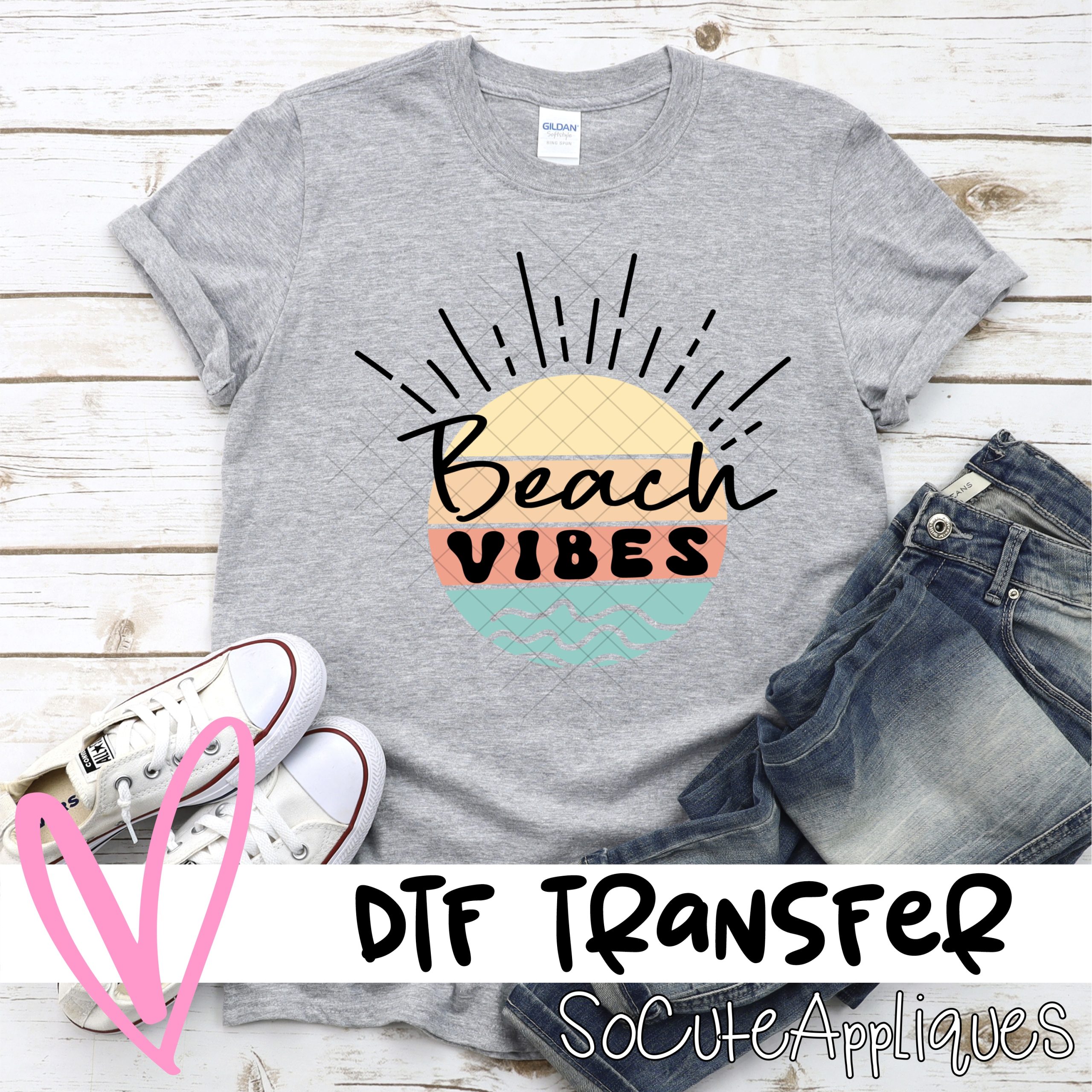 Beach please CIRCLE *DTF* Transfer