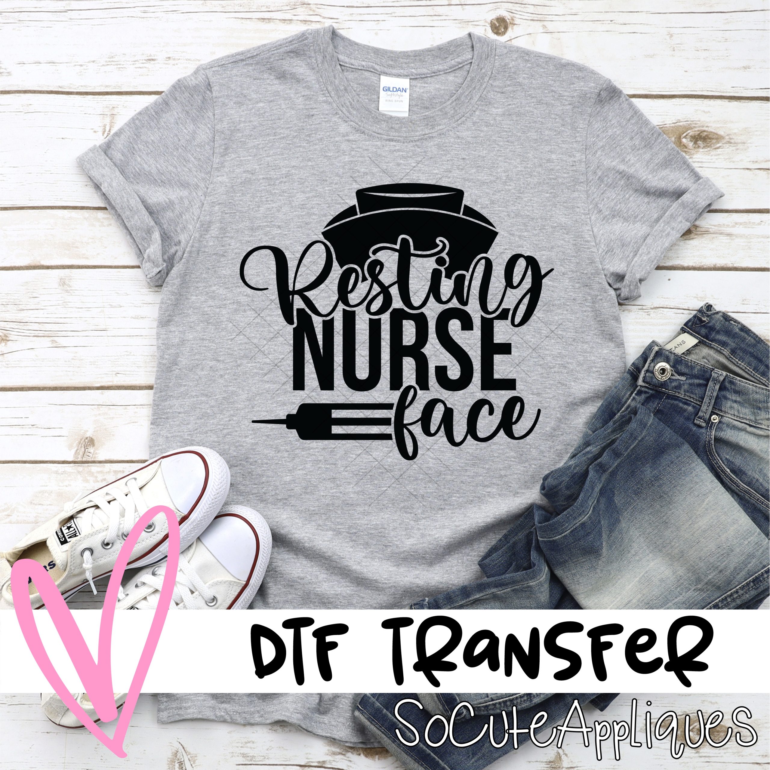 Resting nurse face *DTF* Transfer