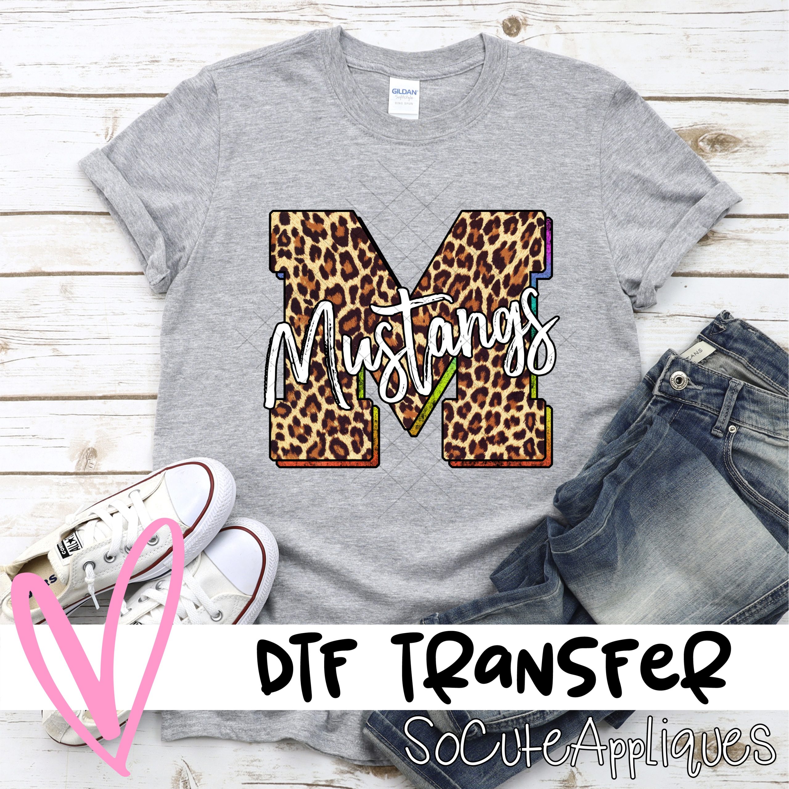 Mustangs LEOPARD *DTF* Transfer
