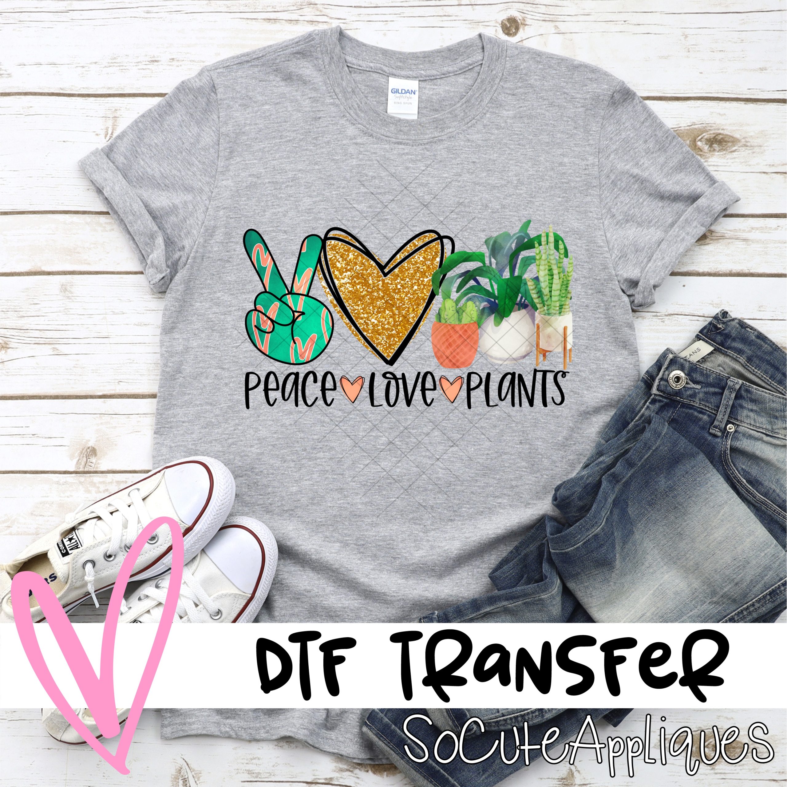 Peace love plants *DTF* Transfer