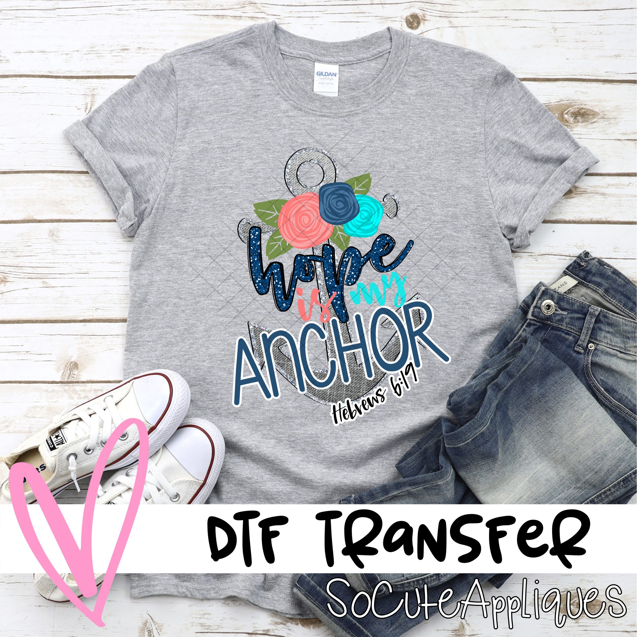 Hope is my anchor silver  *DTF* Transfer