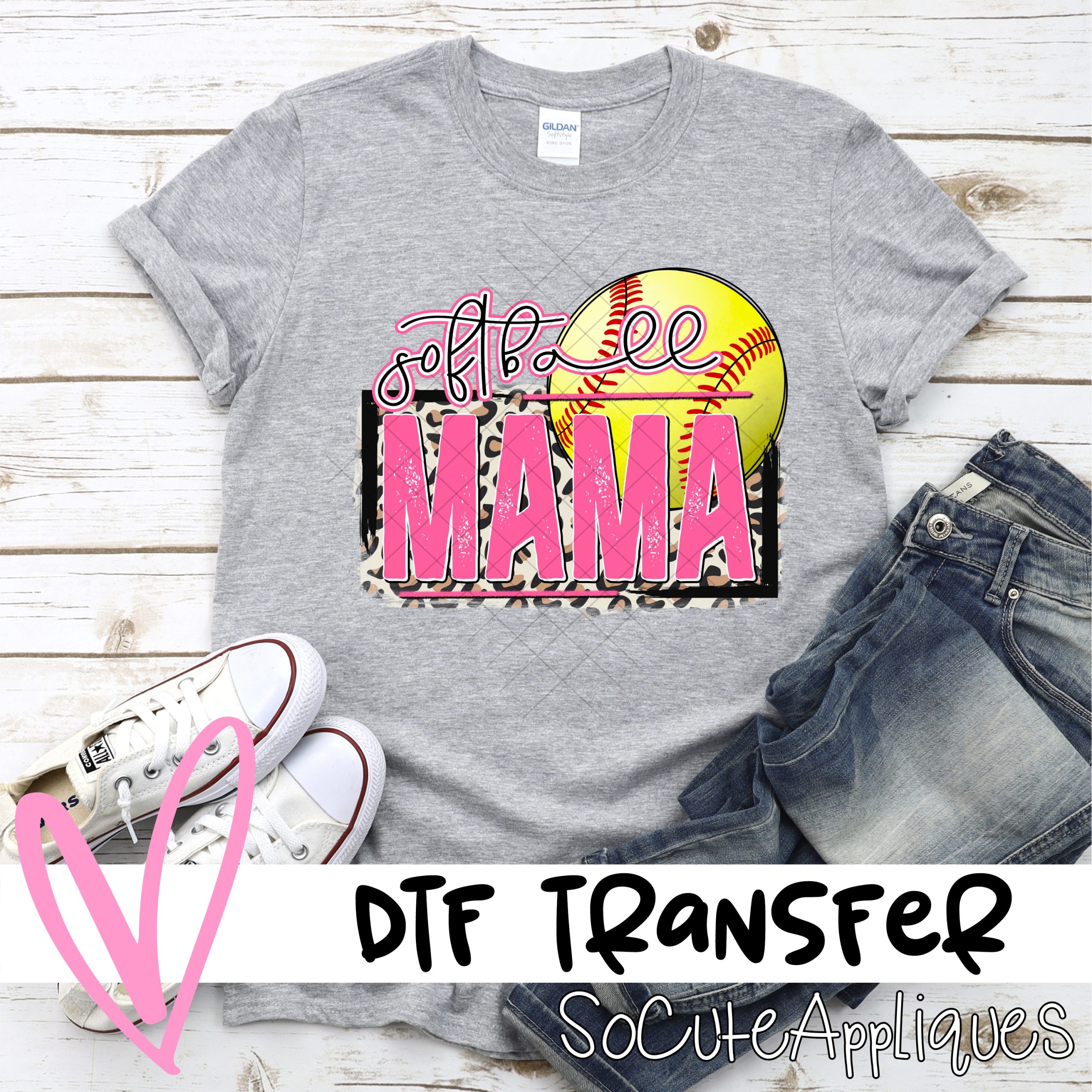 Softball mama PINK *DTF* Transfer