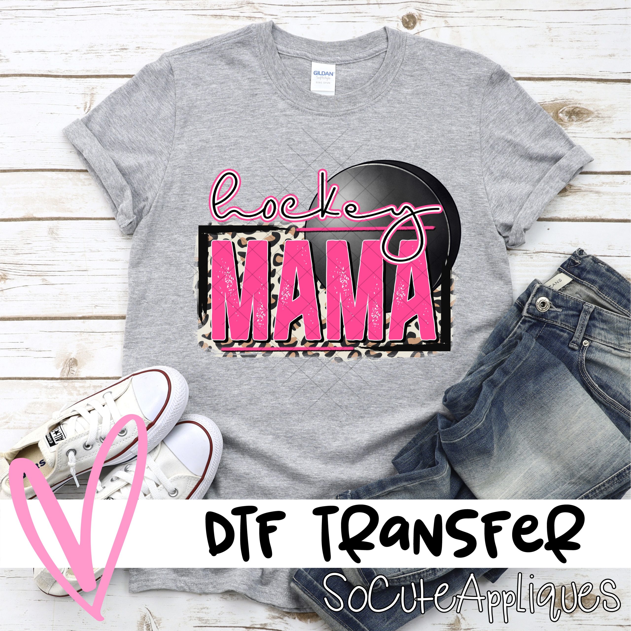Hockey mama PINK *DTF* Transfer