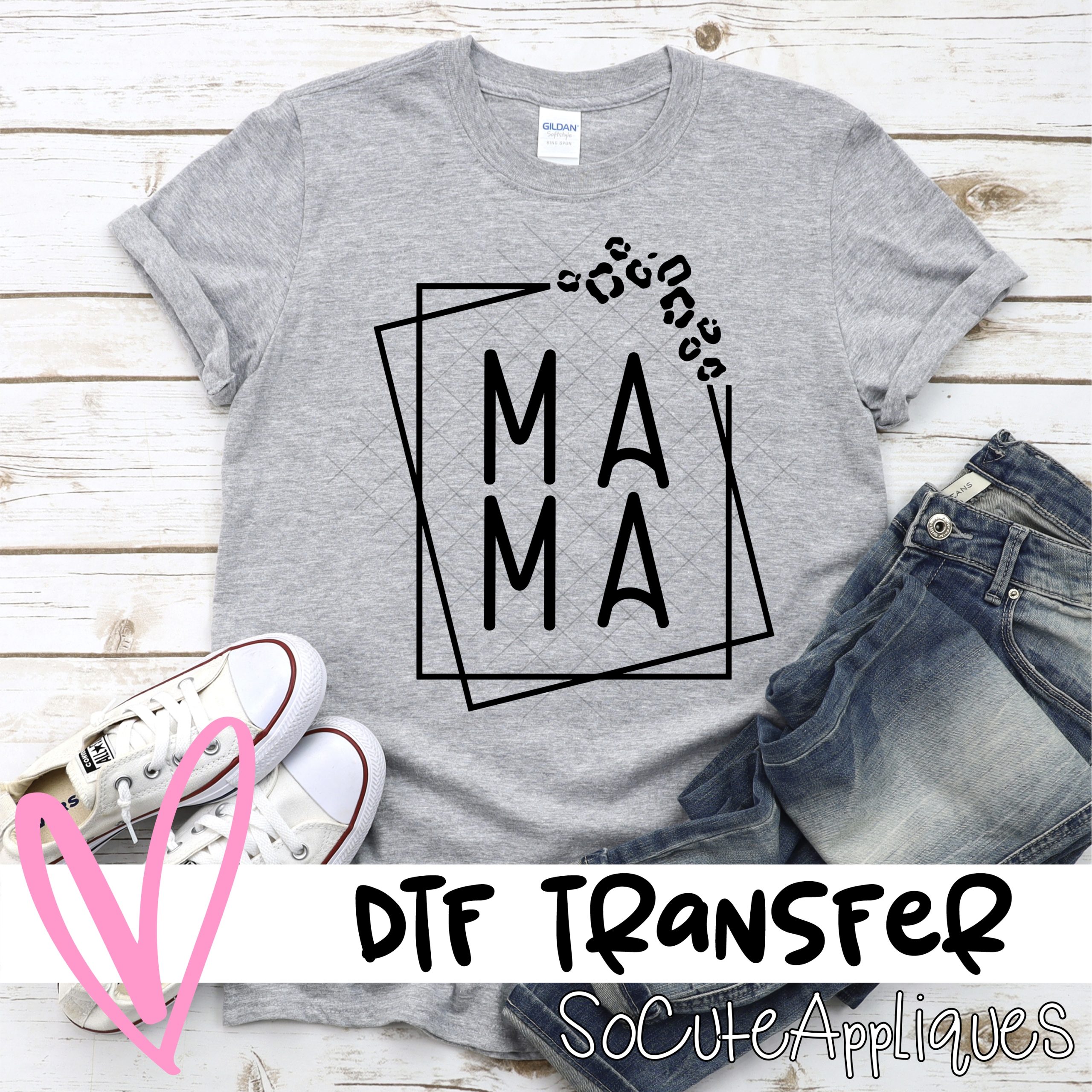 Mama frame LEOPARD *DTF* Transfer