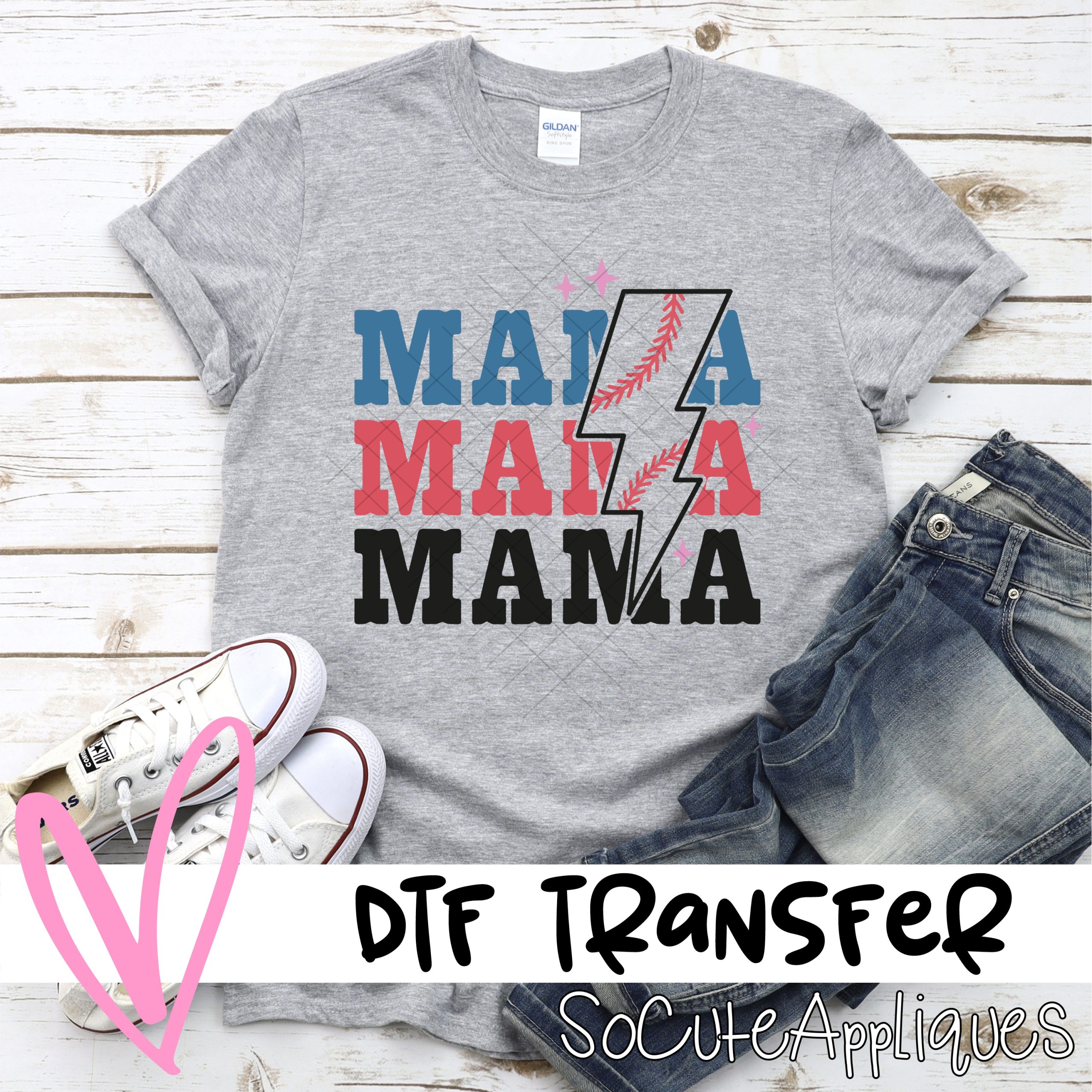 mama mama mama MULTI COLOR *DTF* Transfer