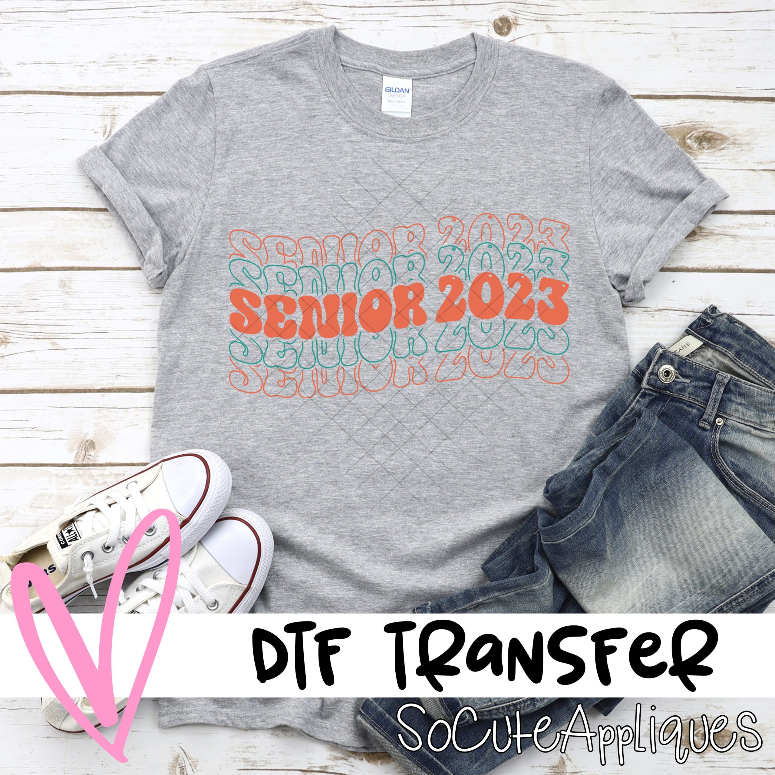 Senior 2023 blue and red *DTF* Transfer