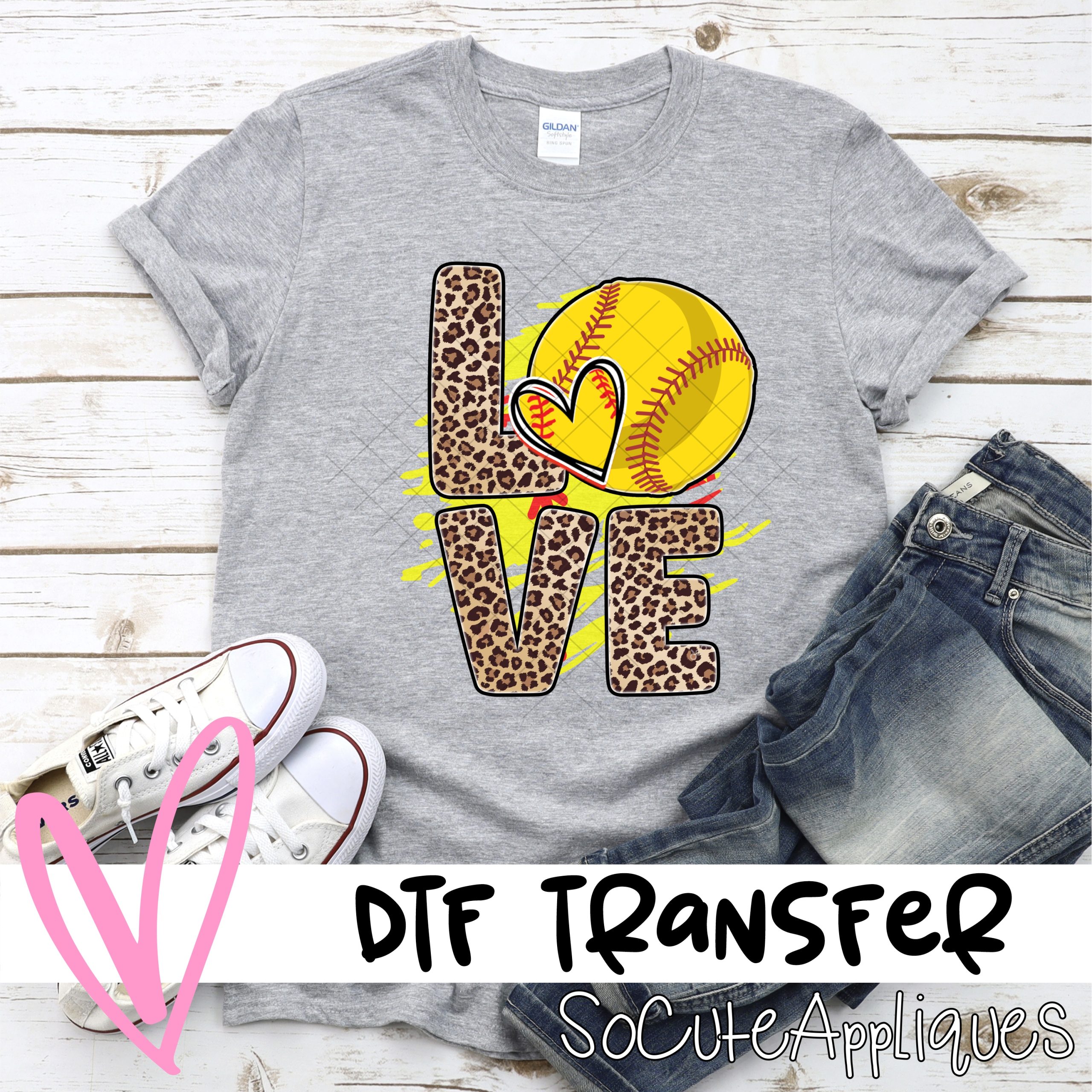 Love baseball LEOPARD *DTF* Transfer