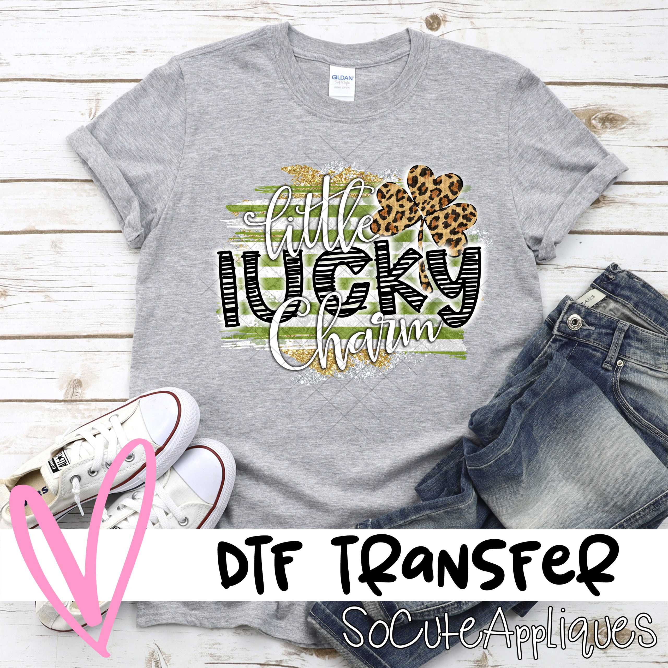 Little lucky charm leopard clover  *DTF* Transfer