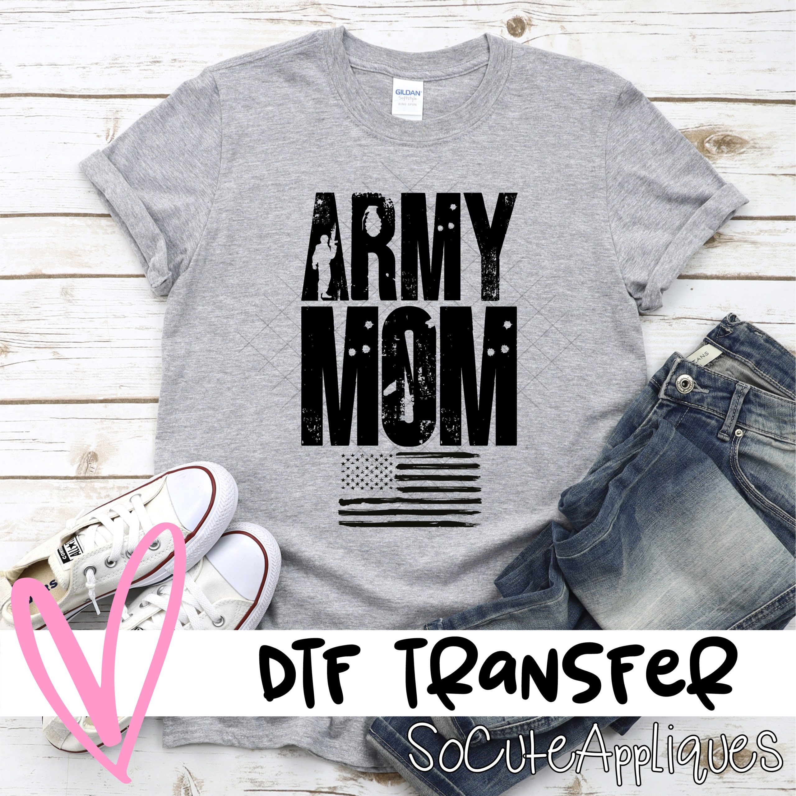 Army mom FLAG *DTF* Transfer