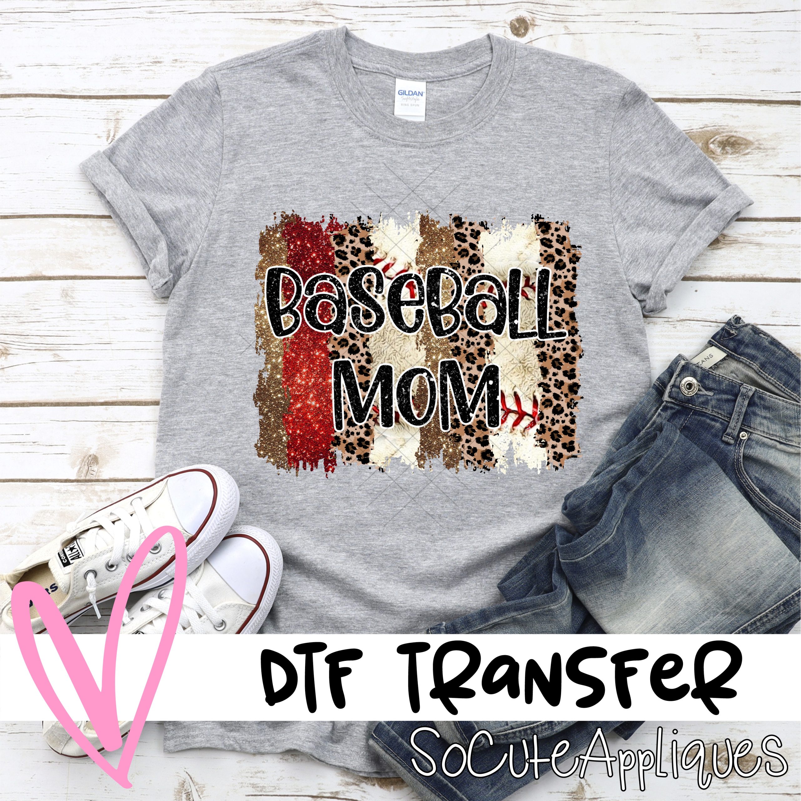 Baseball on GLITTER *DTF* Transfer