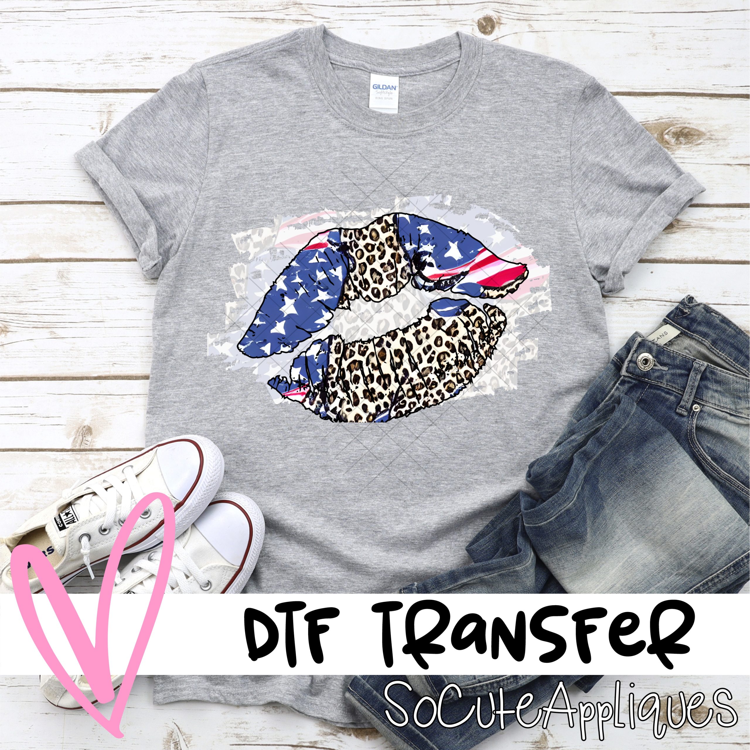 4th of July LIPS *DTF* Transfer