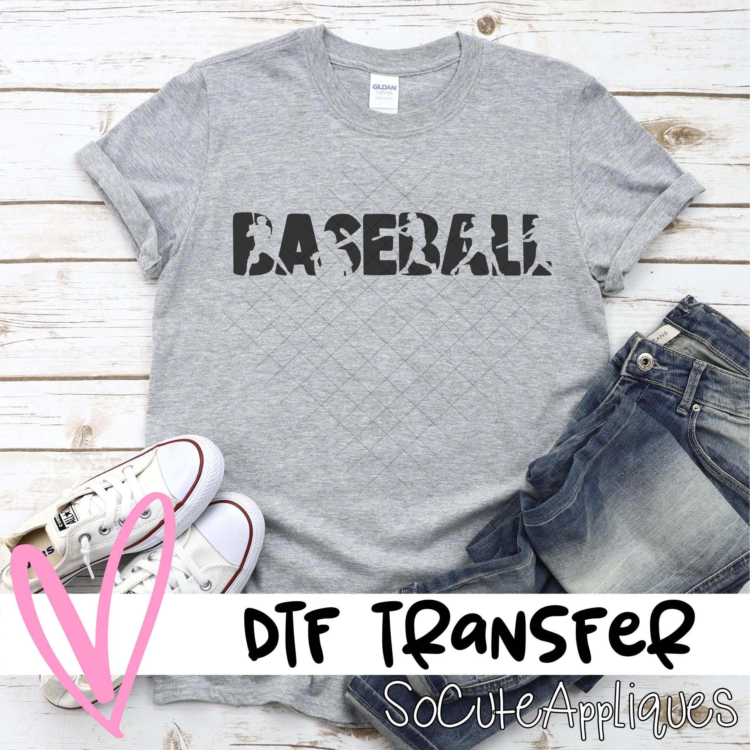 Baseball BLACK *DTF* Transfer