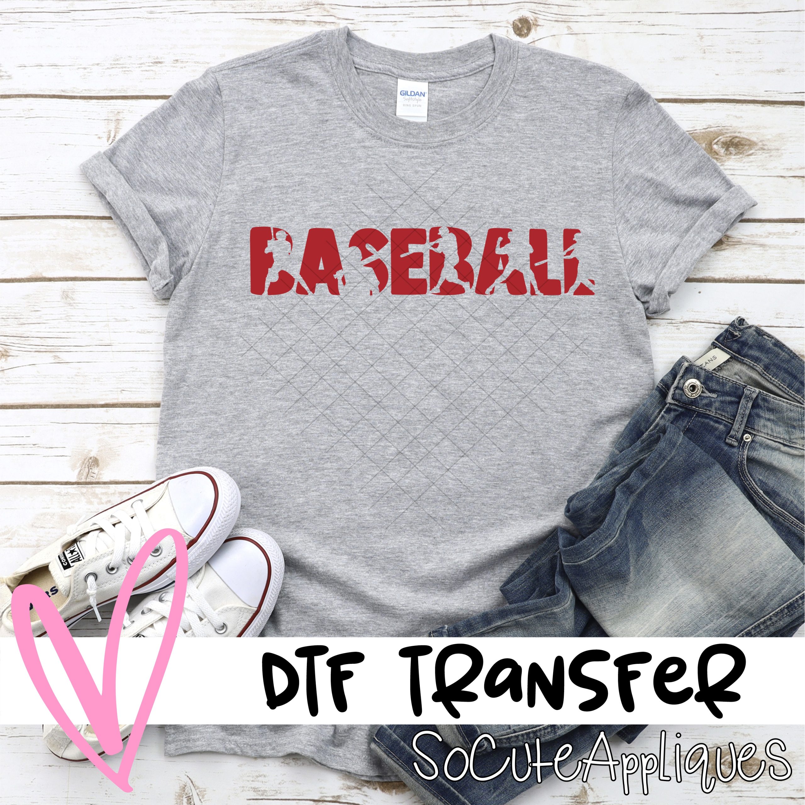 Baseball RED *DTF* Transfer