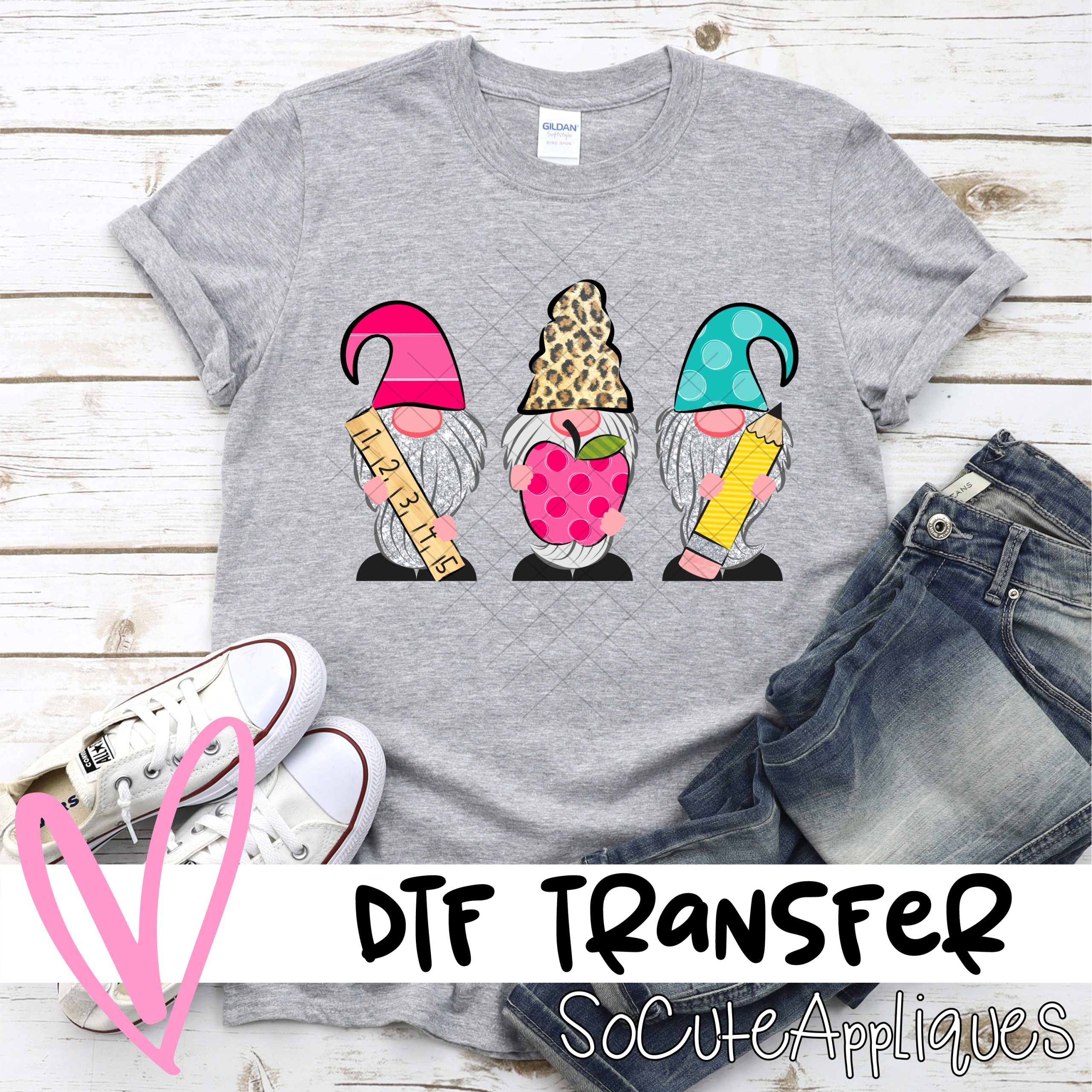 Back to school gnomes  *DTF* Transfer