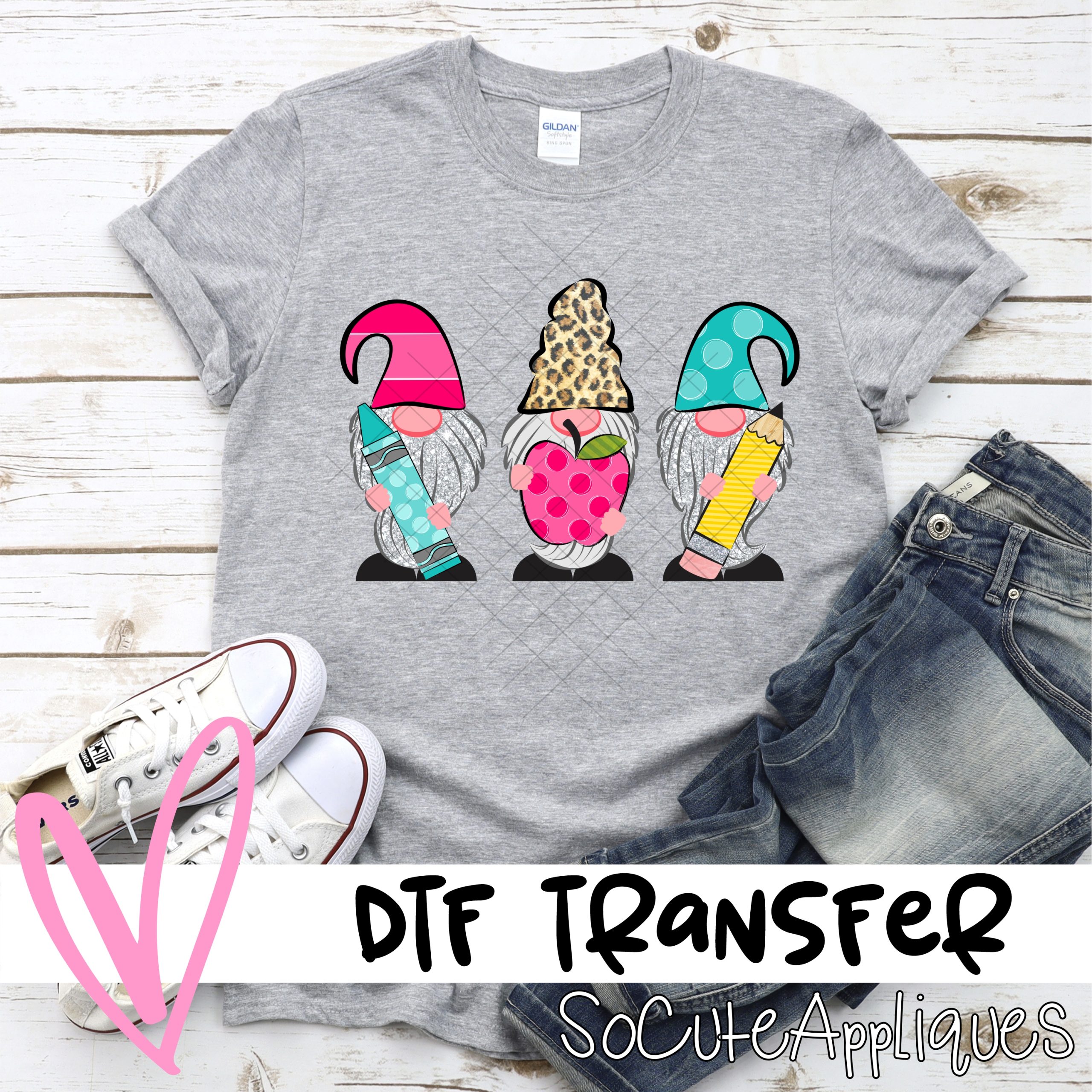 Back to school gnomes *DTF* Transfer