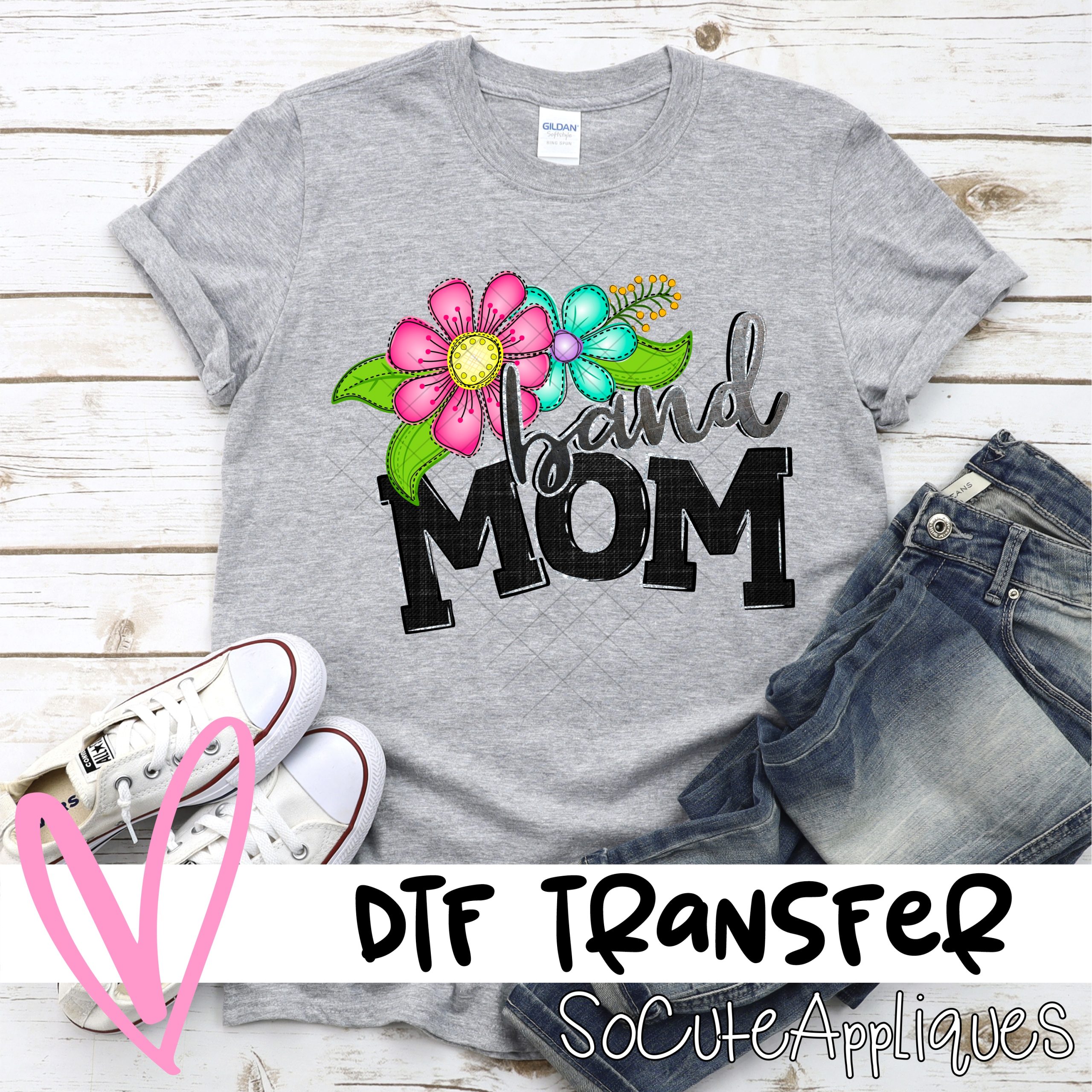 Band mom bright flowers *DTF* Transfer