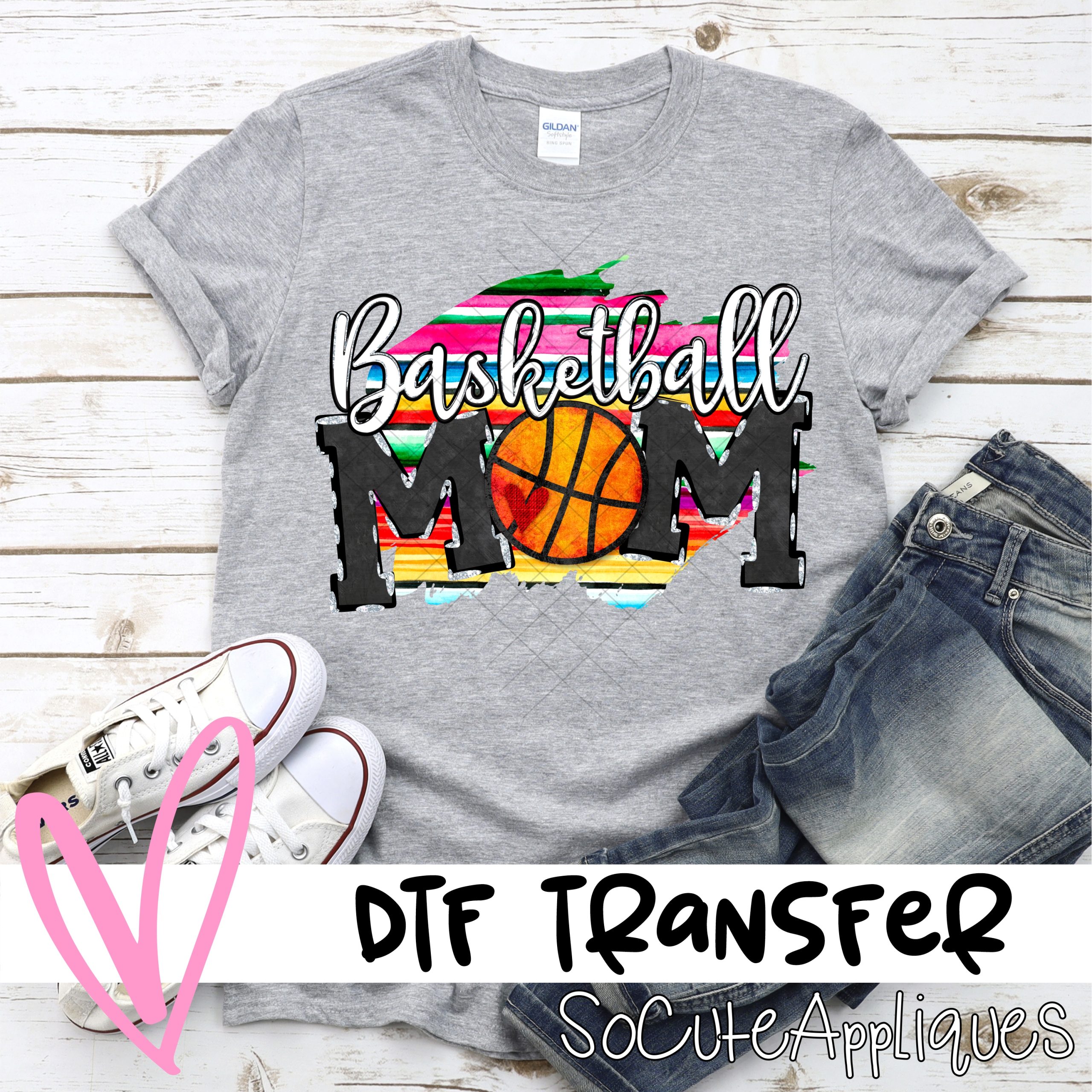 Basketball mom on serape *DTF* Transfer