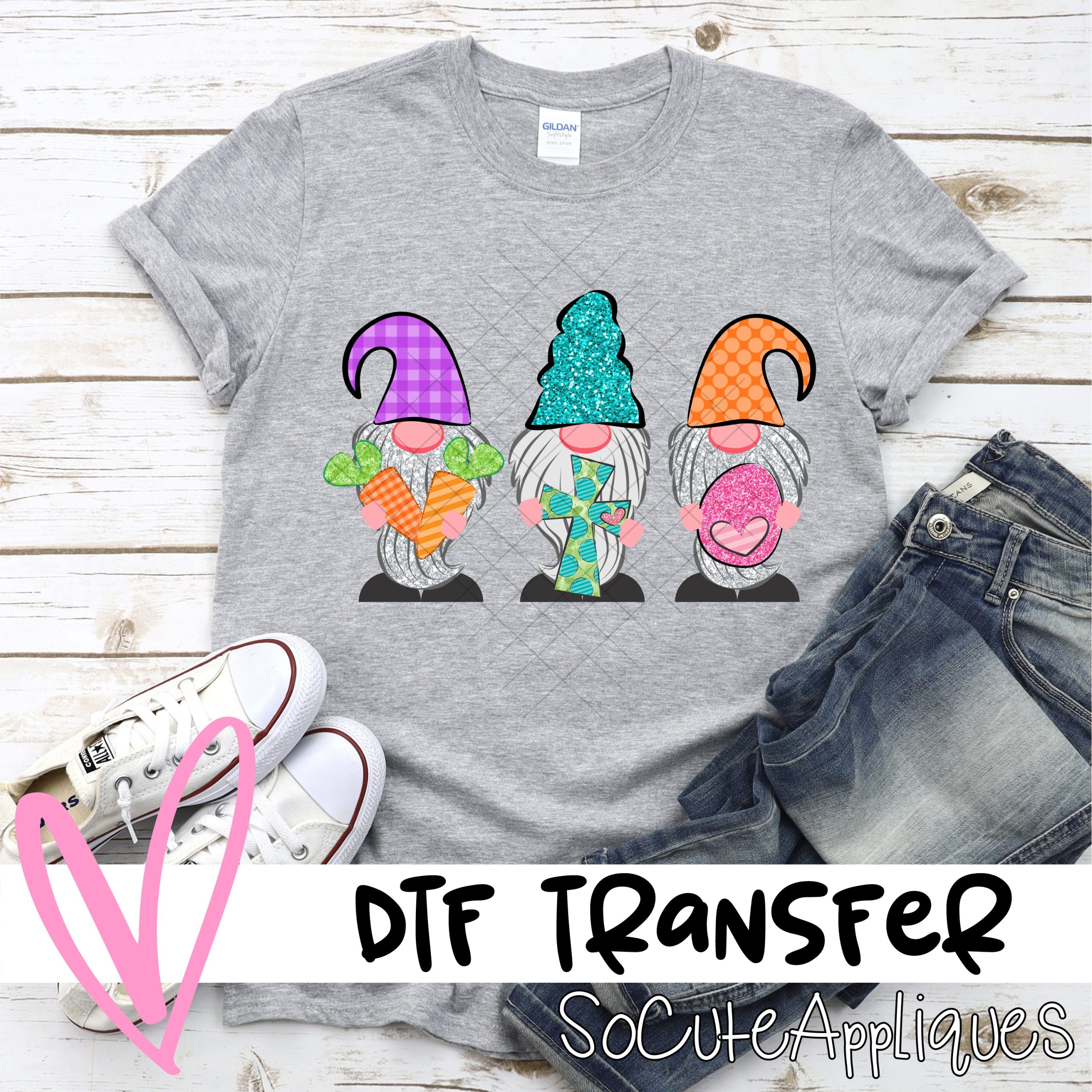 Gnomes carrot cross egg  *DTF* Transfer