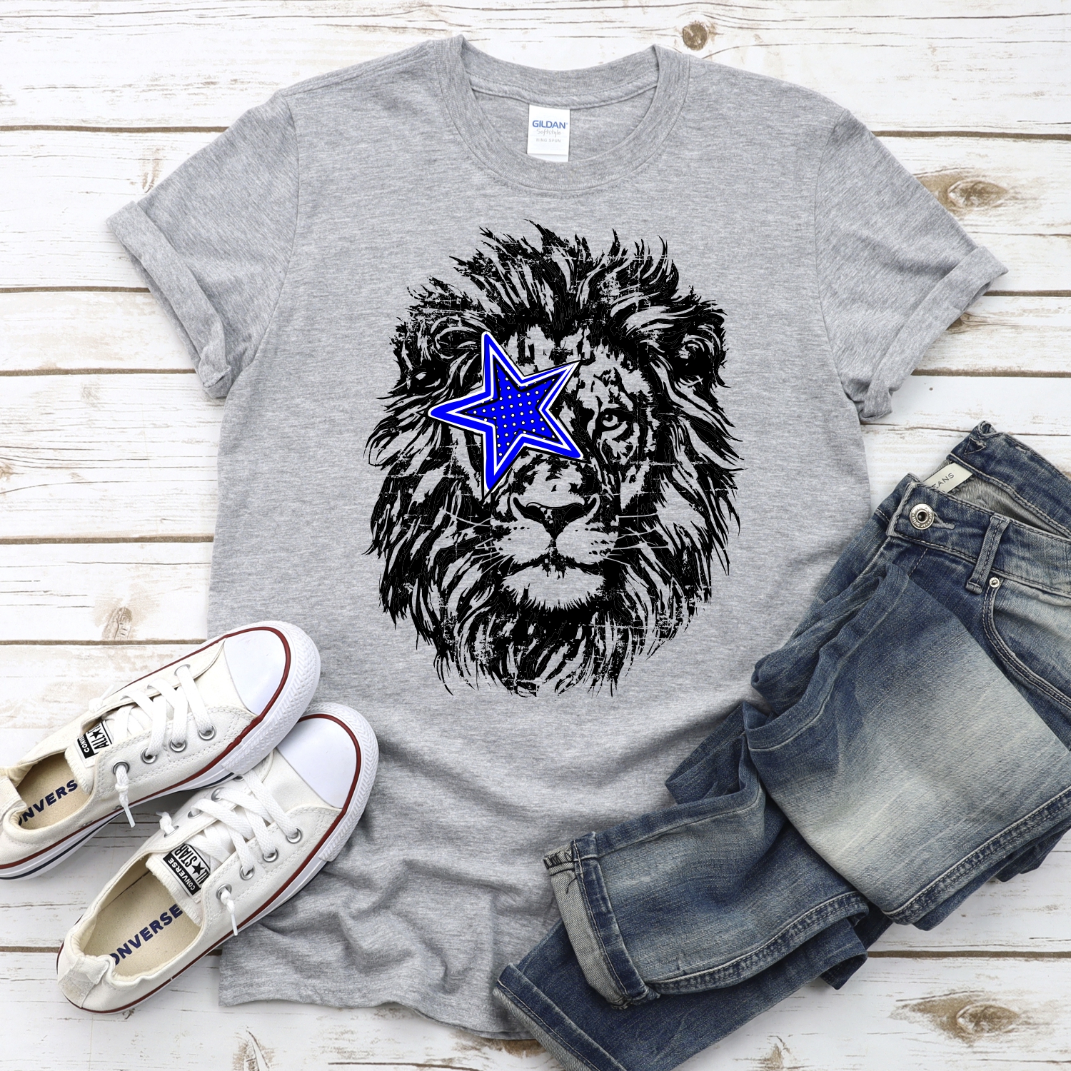 CUSTOM Lion with star *DTF* Transfer - Image 2