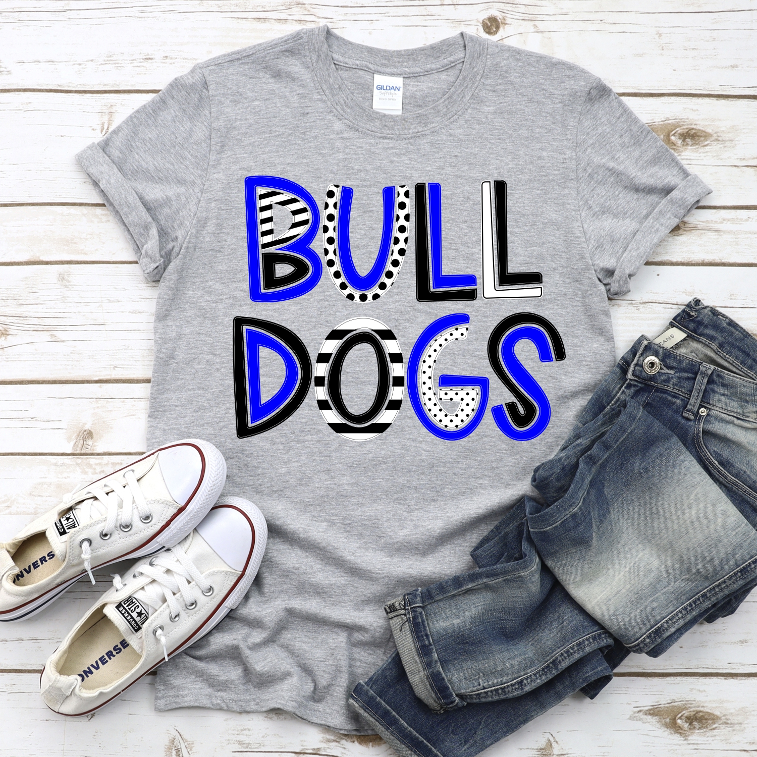 CUSTOM Bulldogs multi letters *DTF* Transfer - Image 2