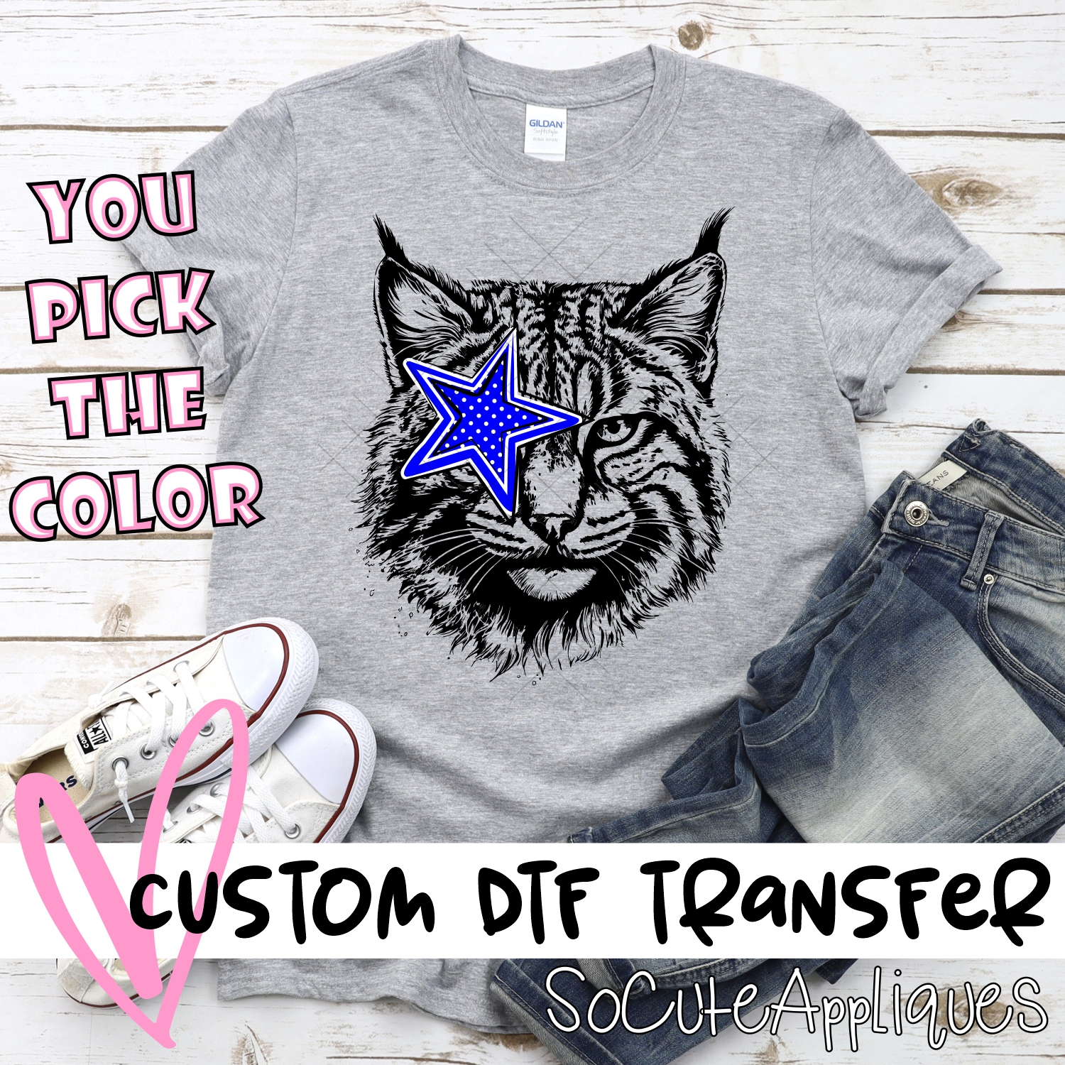 CUSTOM  Bobcat with star *DTF* Transfer