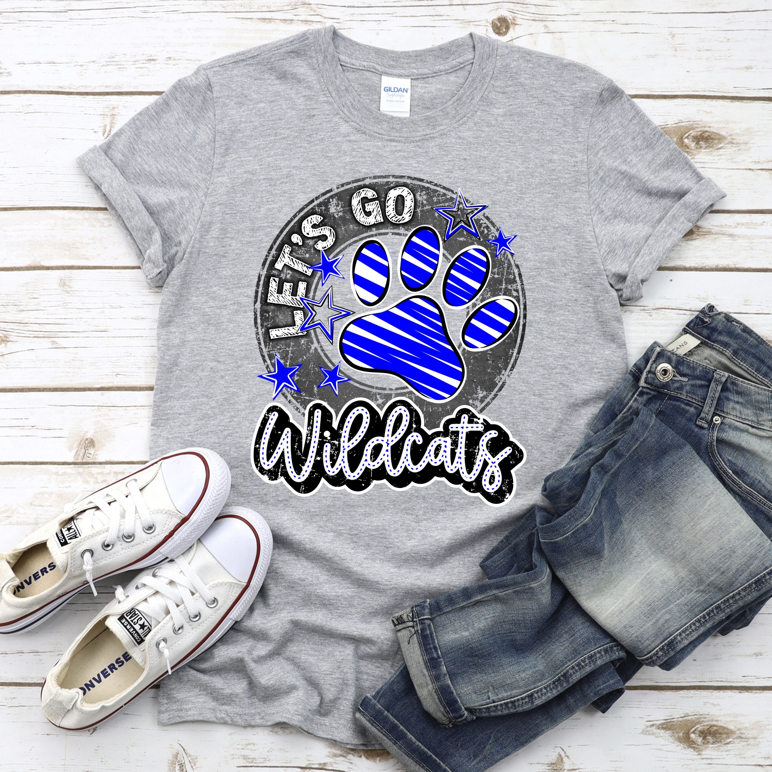CUSTOM Lets go Wildcats circle *DTF* Transfer - Image 2