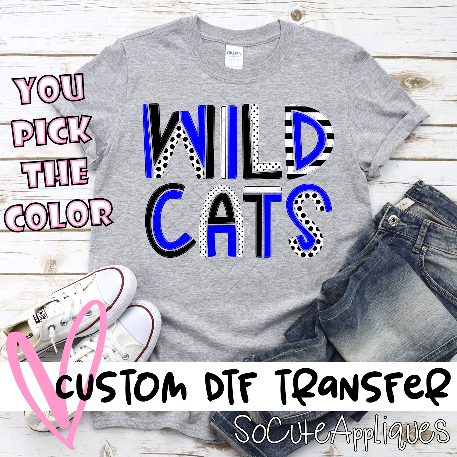 CUSTOM Wildcats multi letters *DTF* Transfer
