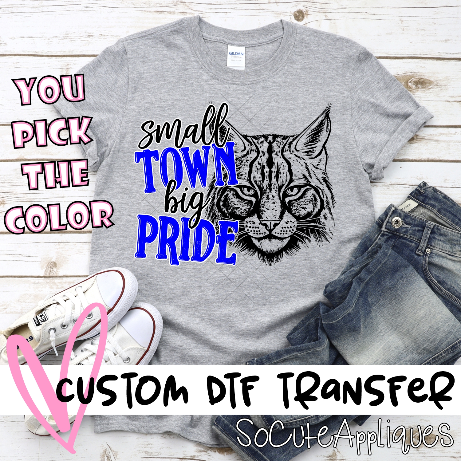 CUSTOM  Small town big Pride Wildcats *DTF* Transfer