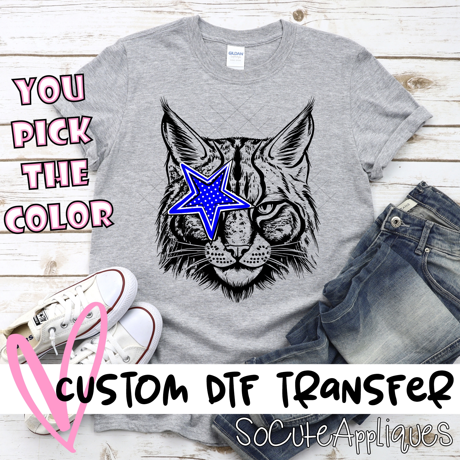 CUSTOM  Wildcat with star *DTF* Transfer