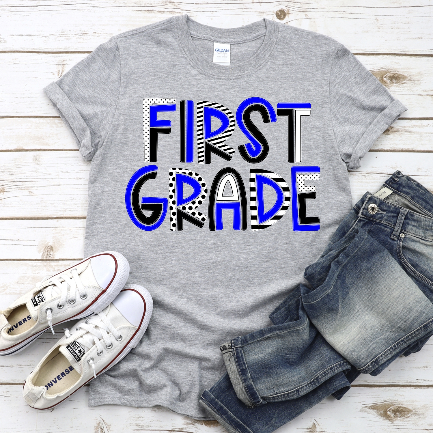 CUSTOM First grade mixed letters *DTF* Transfer - Image 2