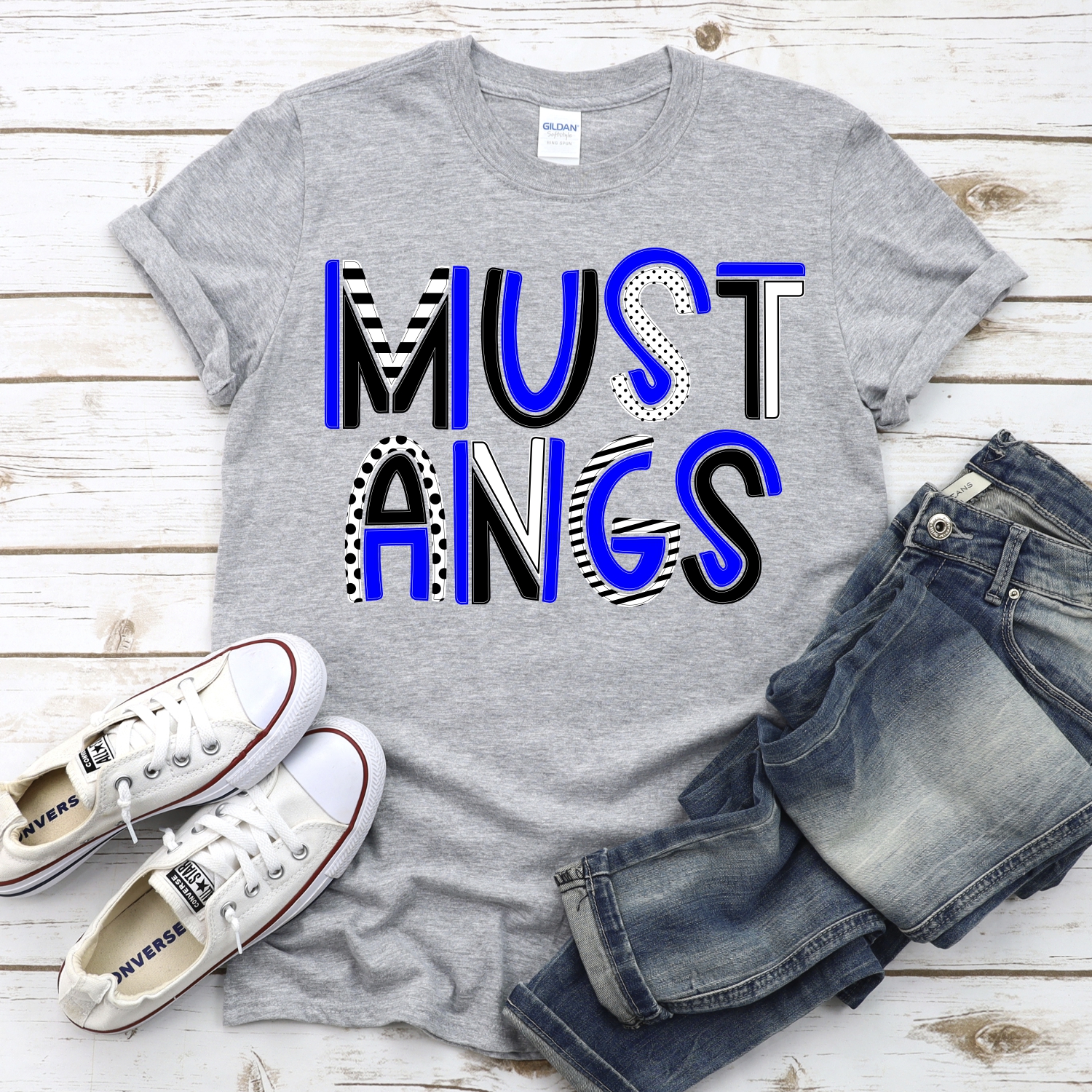 CUSTOM Mustangs mixed letters *DTF* Transfer - Image 2
