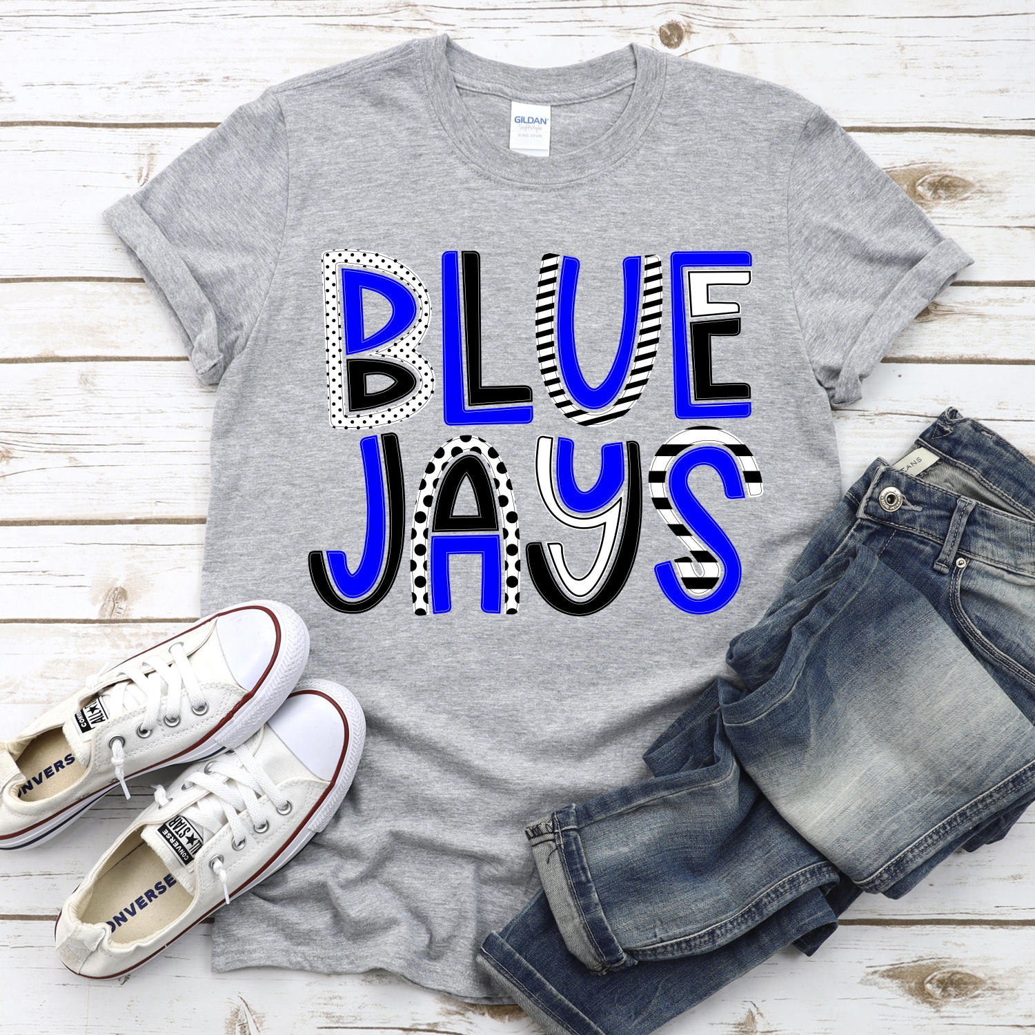 CUSTOM Bluejays mixed letters *DTF* Transfer - Image 2