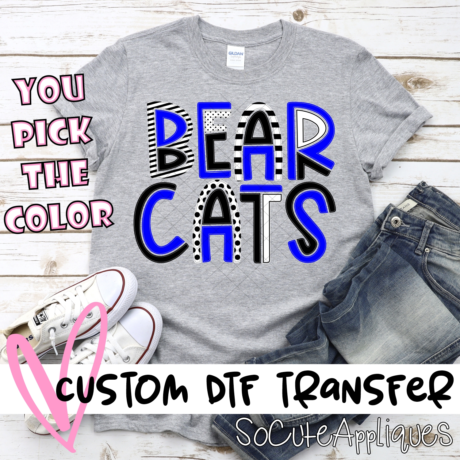 CUSTOM Bearcats mixed letters *DTF* Transfer