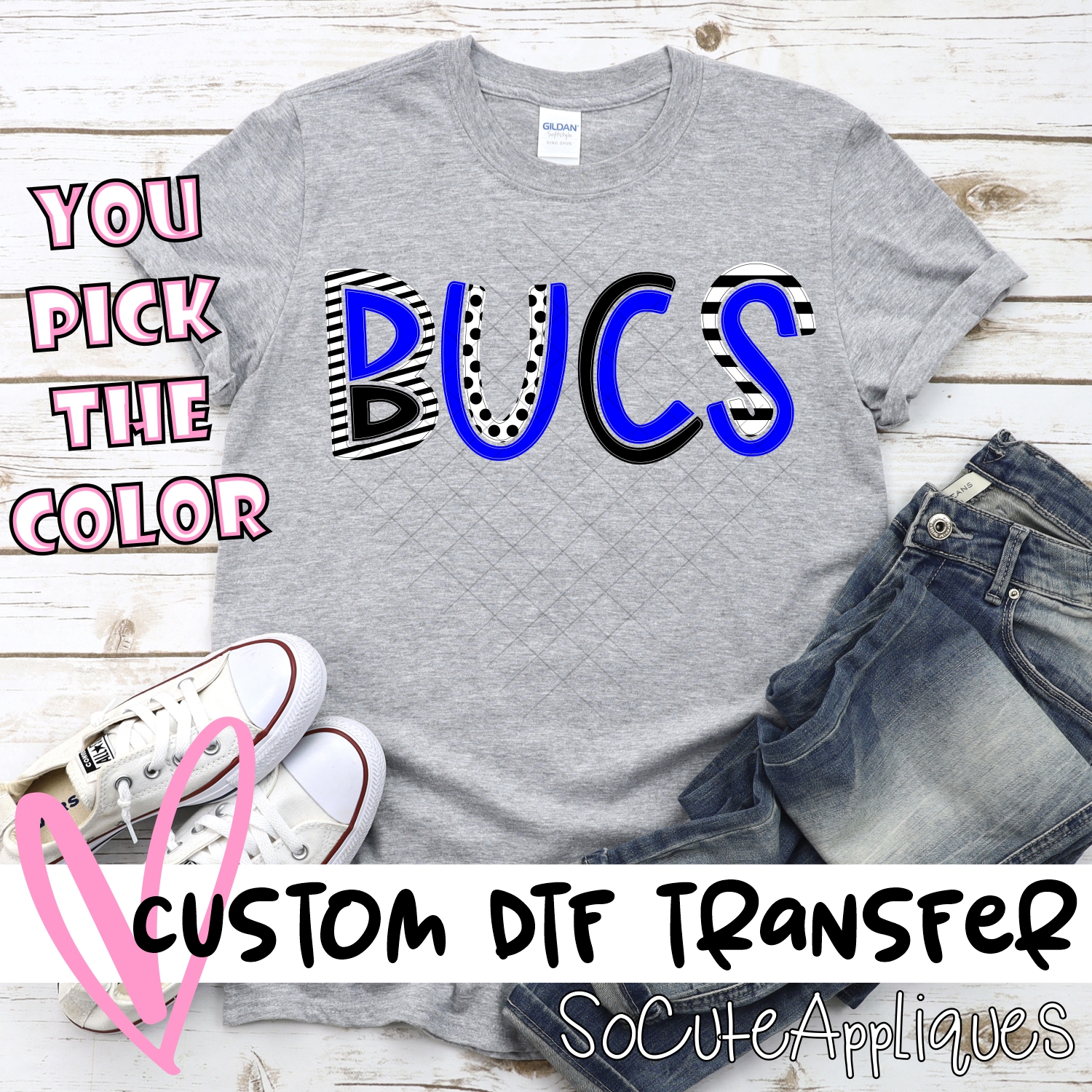 CUSTOM Bucs mixed letters *DTF* Transfer