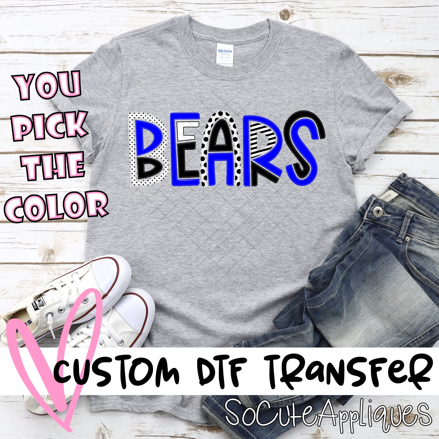 CUSTOM Bears mixed letters *DTF* Transfer