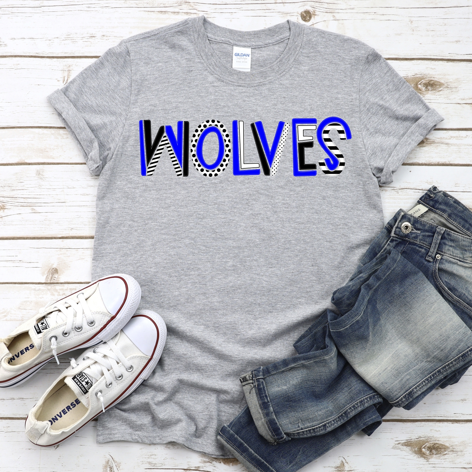 CUSTOM Wolves mixed letters *DTF* Transfer - Image 2