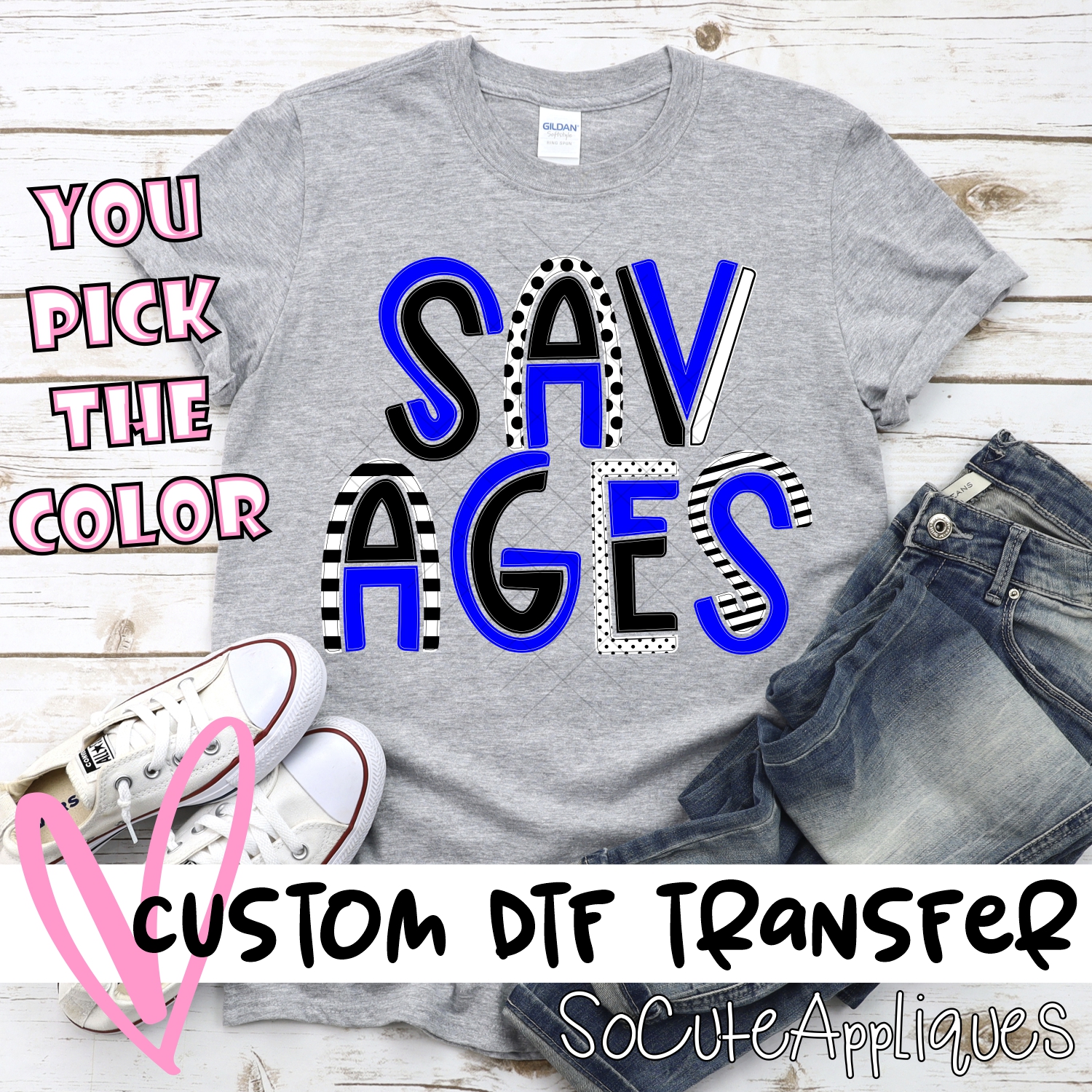 CUSTOM Savages mixed letters *DTF* Transfer