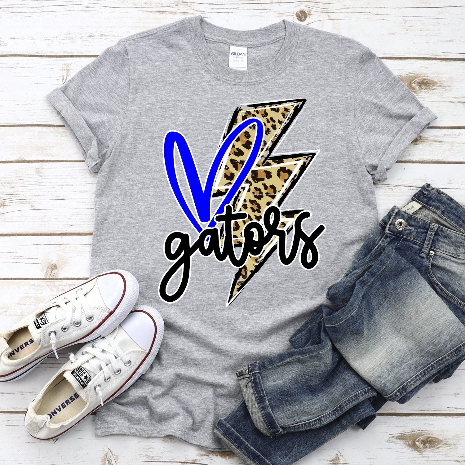 CUSTOM Gators heart with leopard lightning bolt *DTF* Transfer - Image 2