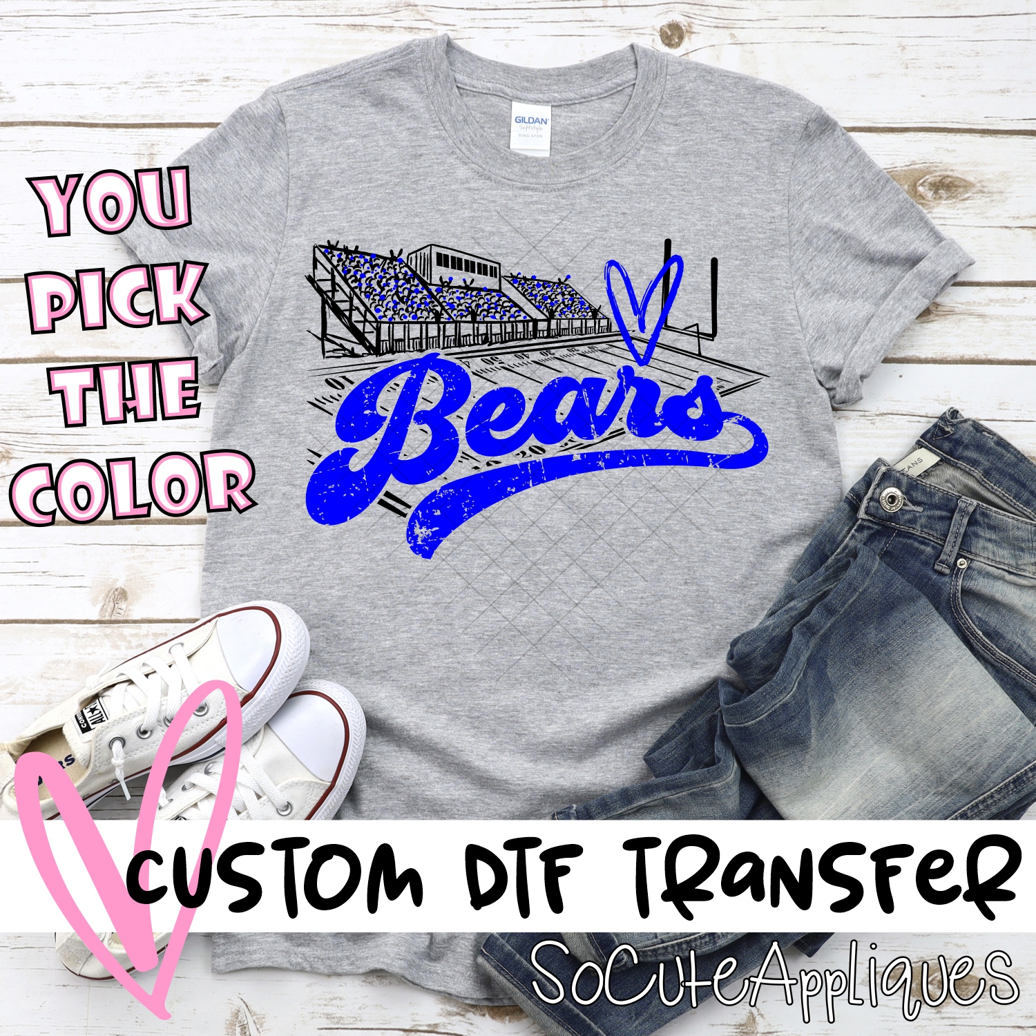CUSTOM Bears football field *DTF* Transfer