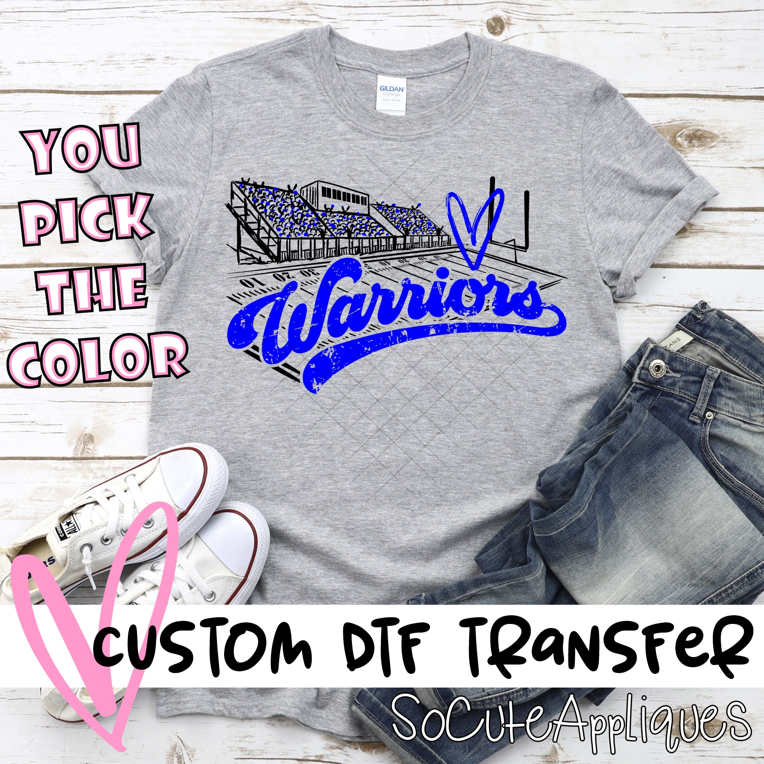 CUSTOM  Warriors football field *DTF* Transfer