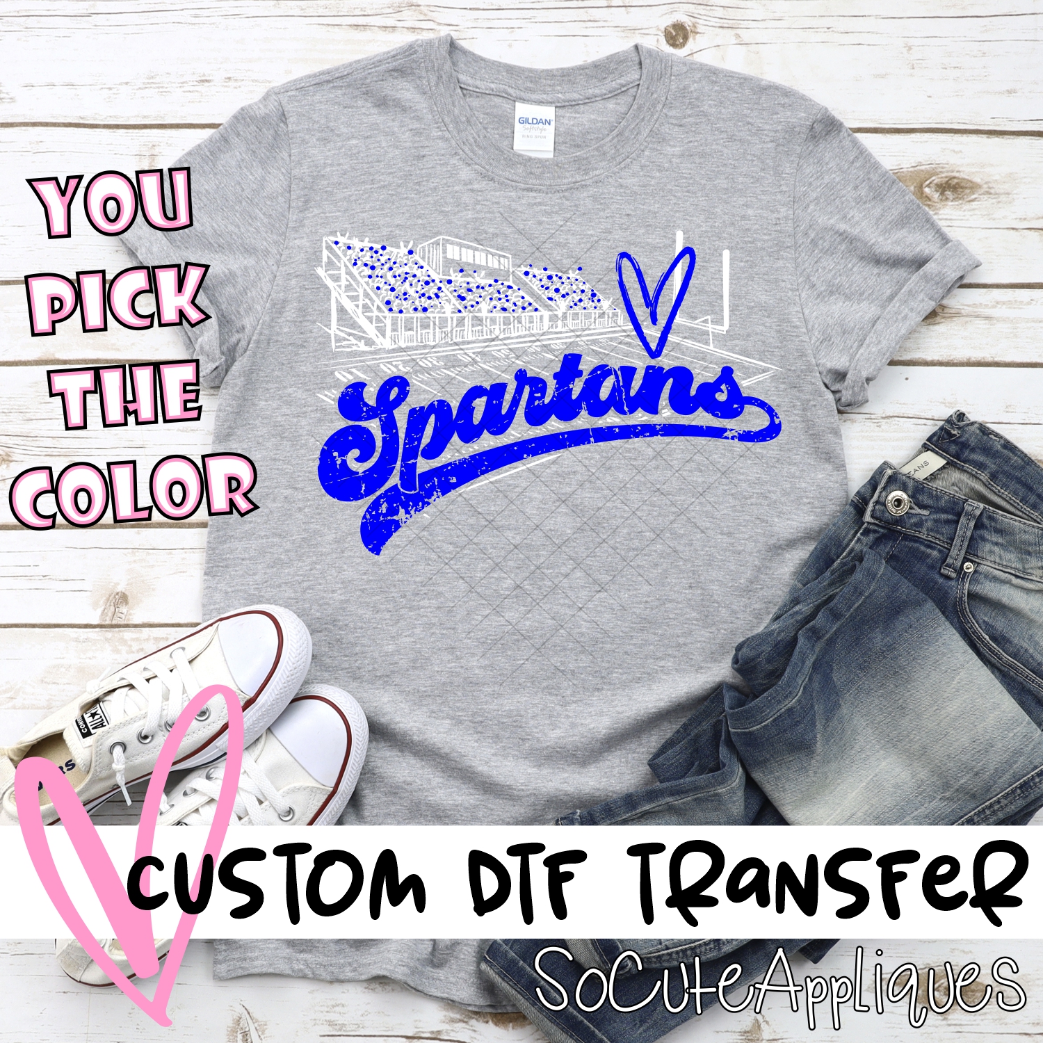 CUSTOM  Spartans football field white *DTF* Transfer
