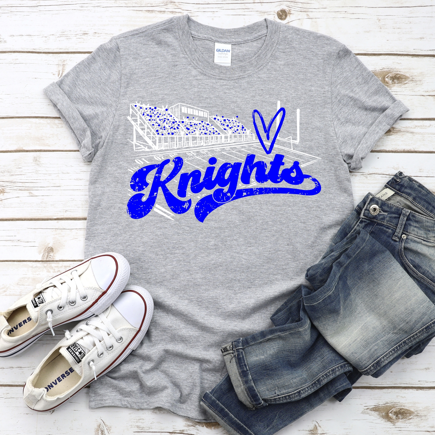 CUSTOM Knights football field white *DTF* Transfer - Image 2