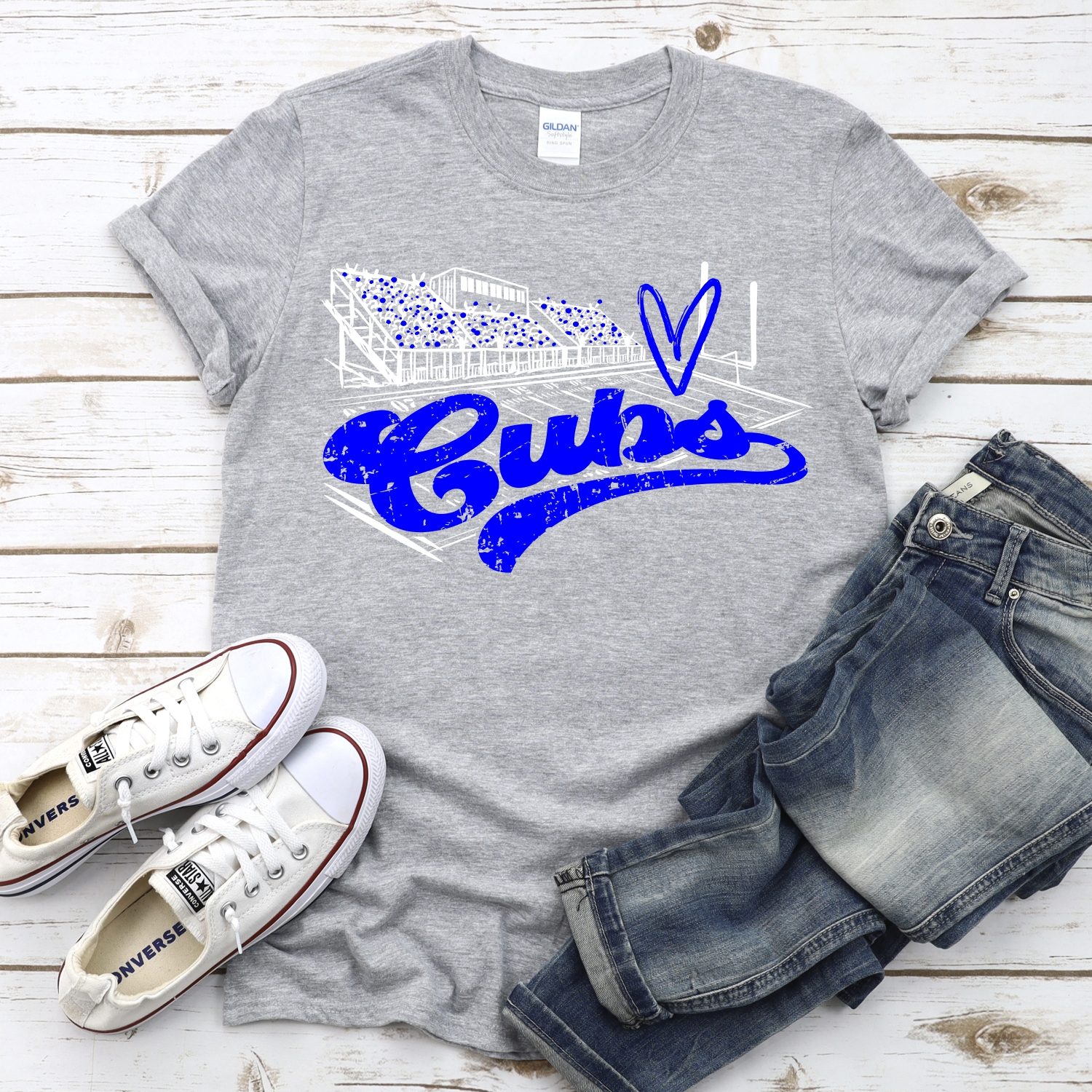CUSTOM Cubs football field white *DTF* Transfer - Image 2