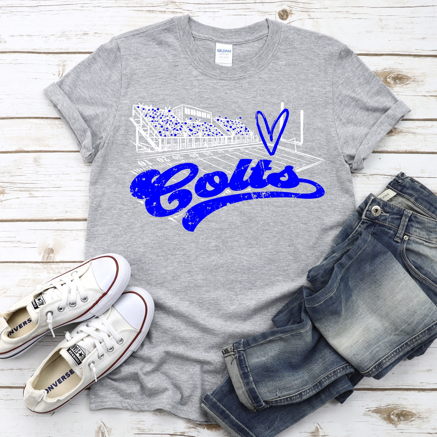 CUSTOM Colts football field white *DTF* Transfer - Image 2