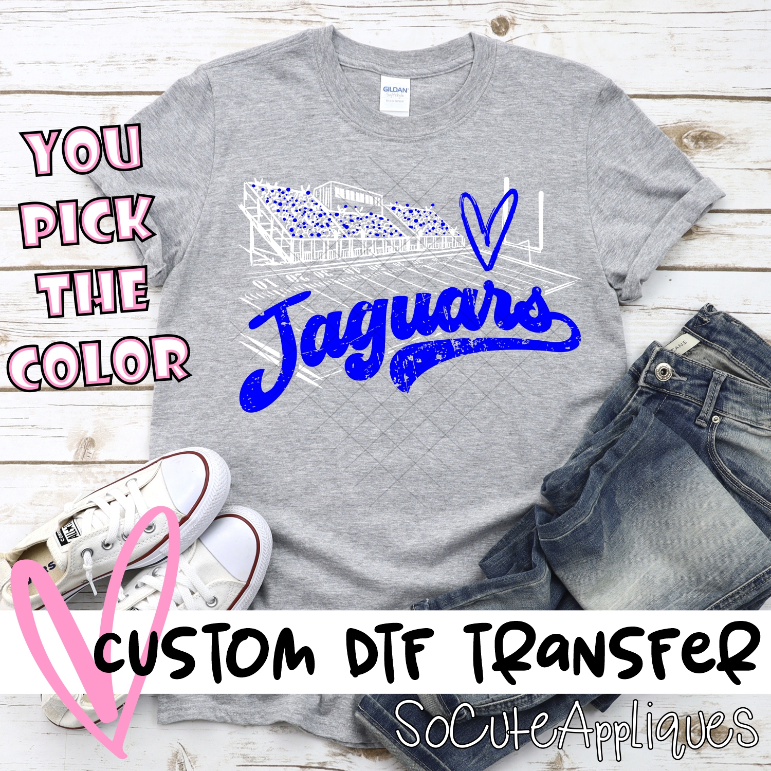 CUSTOM  Jaguars football field white *DTF* Transfer