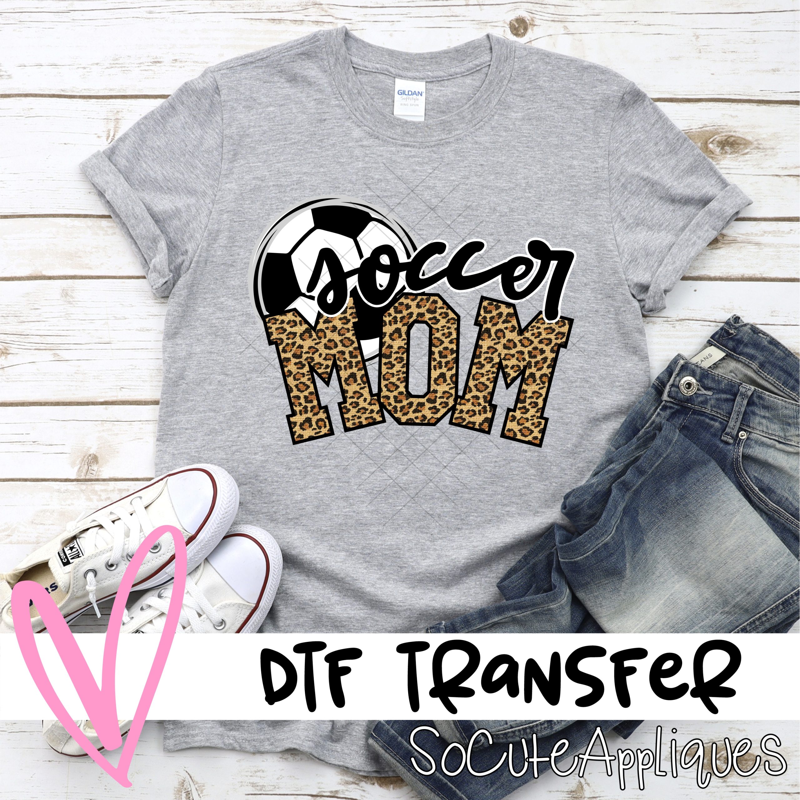 Soccer mom ball leopard *DTF* Transfer
