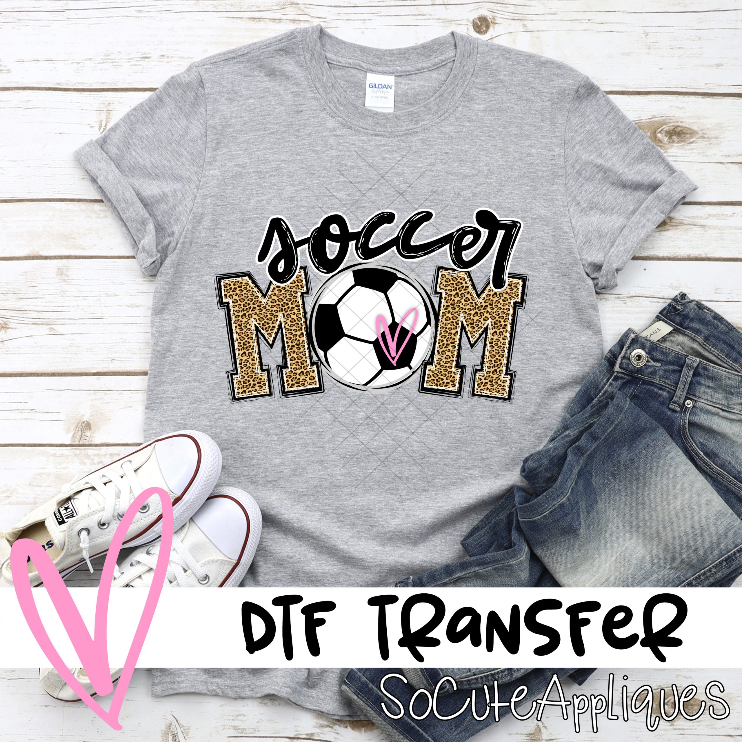 Soccer mom ball O leopard *DTF* Transfer