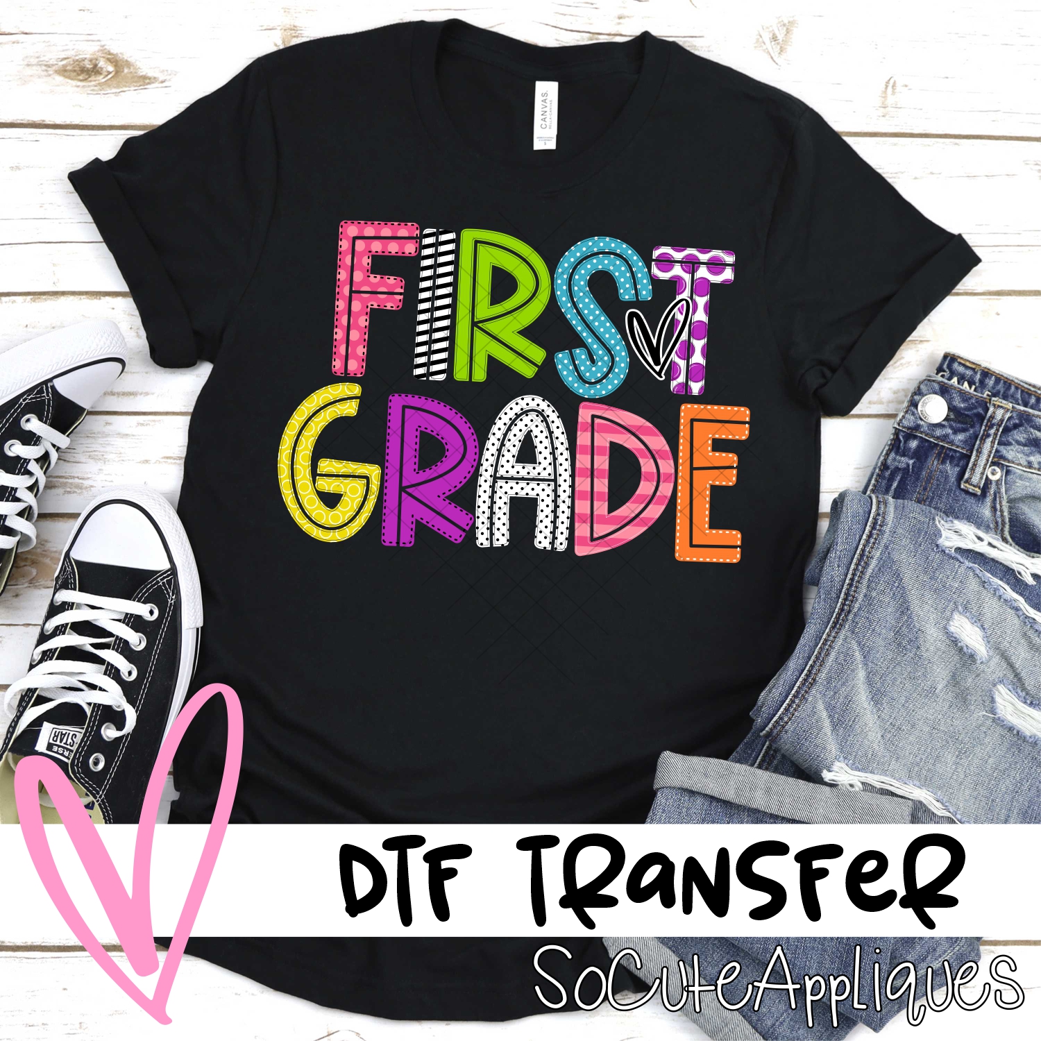 First Grade mixed letters *DTF* Transfer