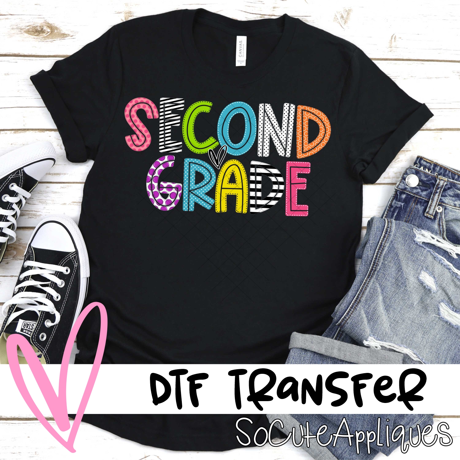 Second Grade mixed letters *DTF* Transfer